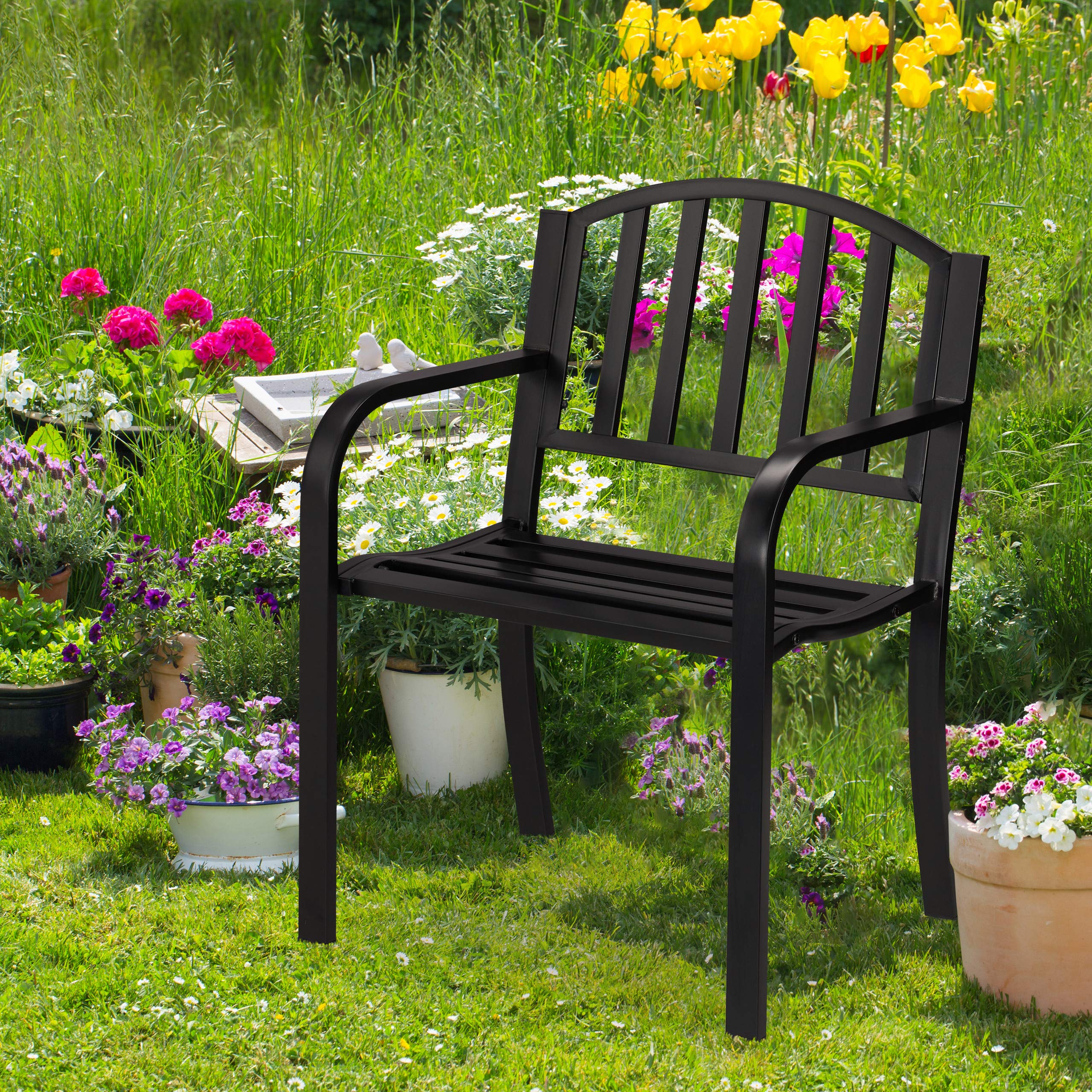 relaxdays-gartenstuhl-extra-breit-stahl-schwarz-82x60x48-5-cm image 2