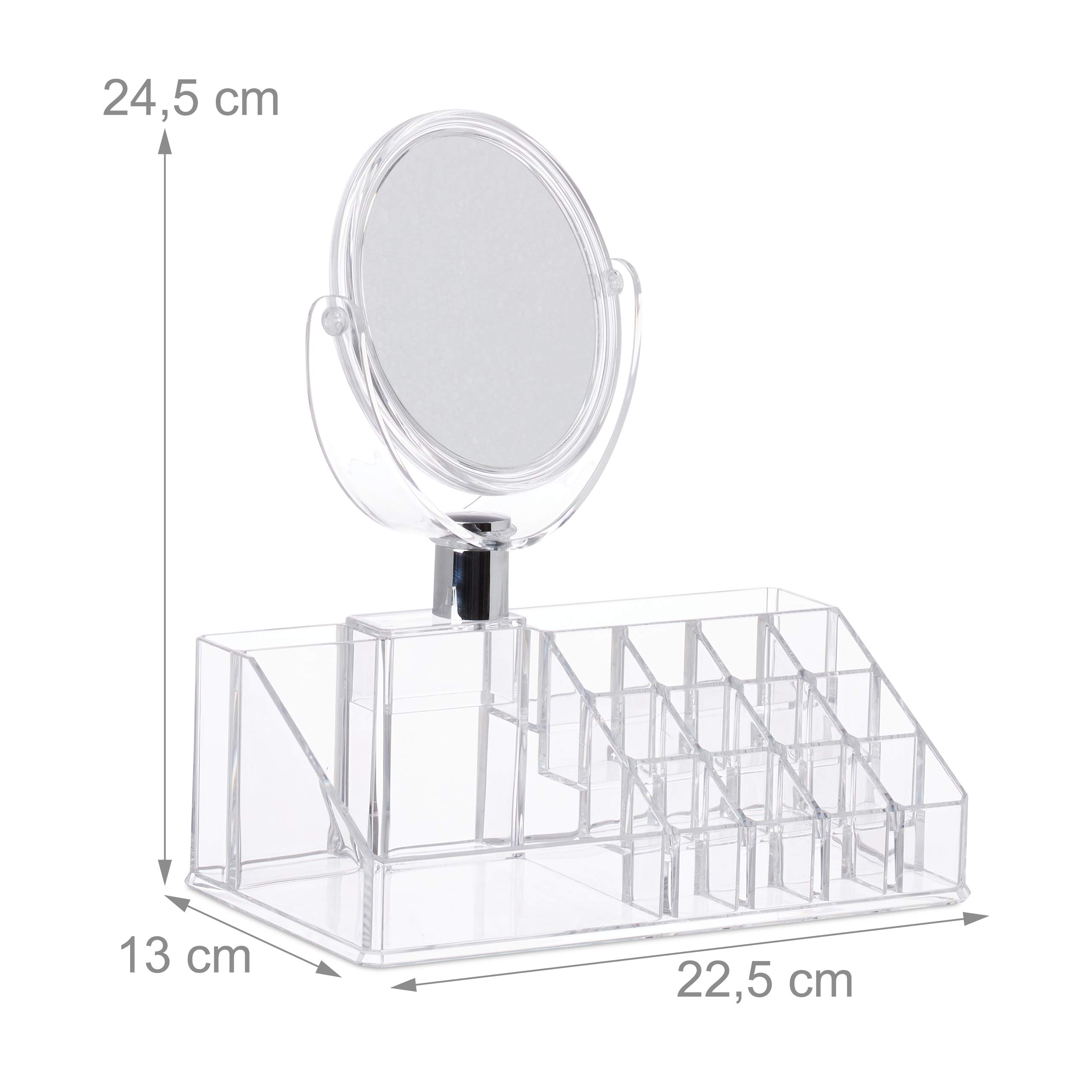 relaxdays-make-up-organizer-16-f-cher-mit-spiegel-transparent image 4
