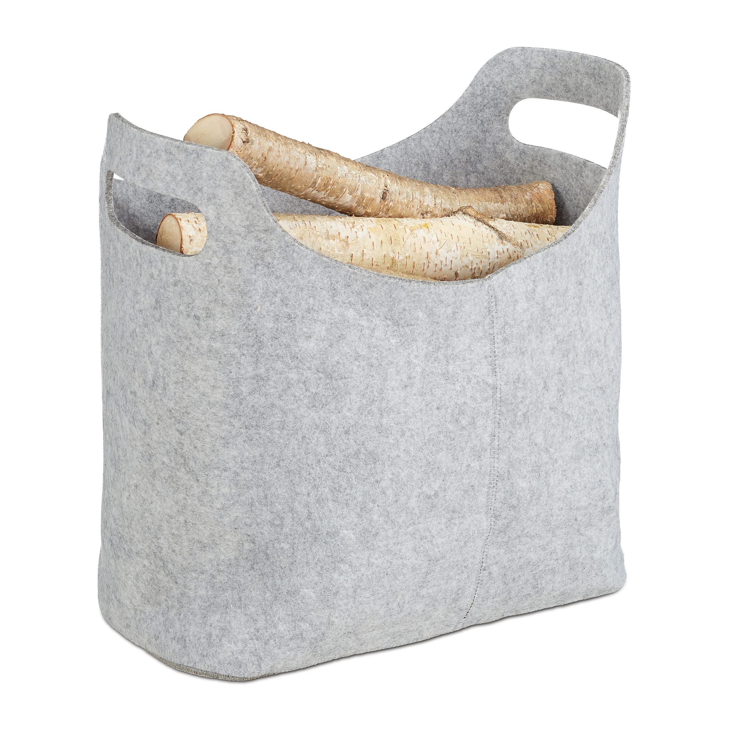 relaxdays-kaminholzkorb-filz-grau-faltbar-39-5-x-40-x-23-cm-20-l image 1