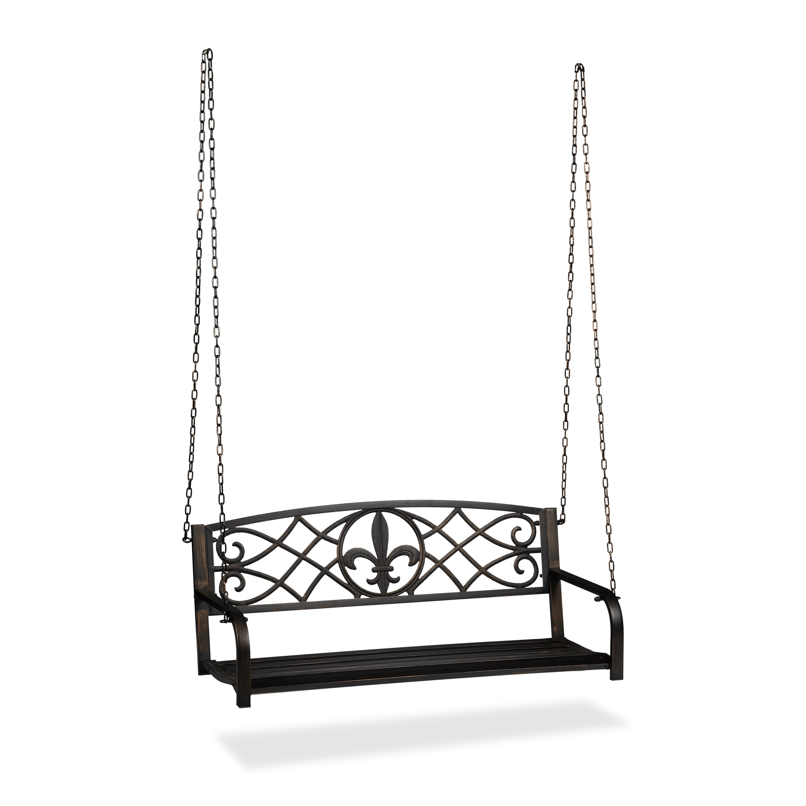 relaxdays-h-ngebank-2-sitzer-gartenschaukel-zum-aufh-ngen-vintage-design-metall- image 4