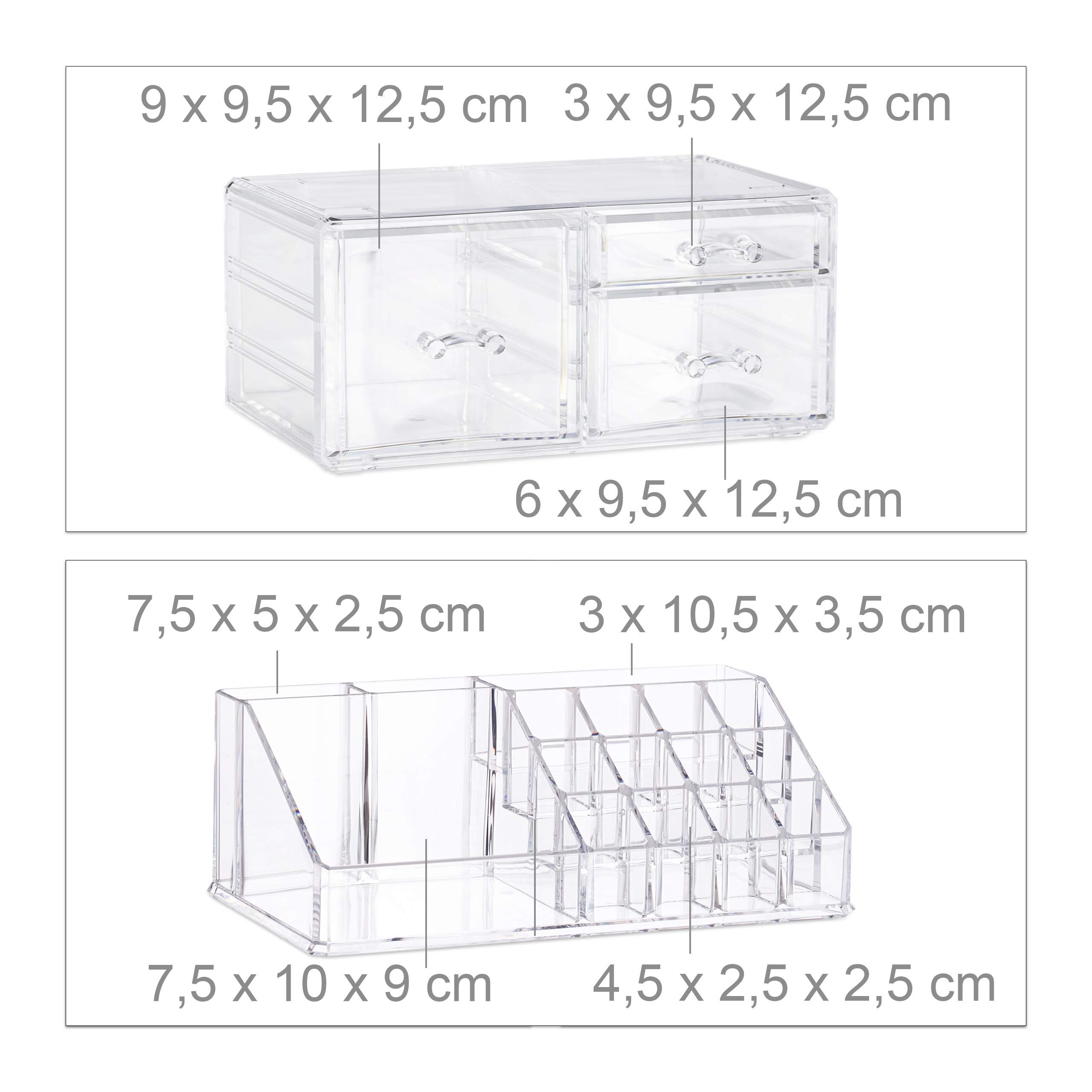 relaxdays-make-up-organizer-acryl-transparent-mit-3-schubladen image 5
