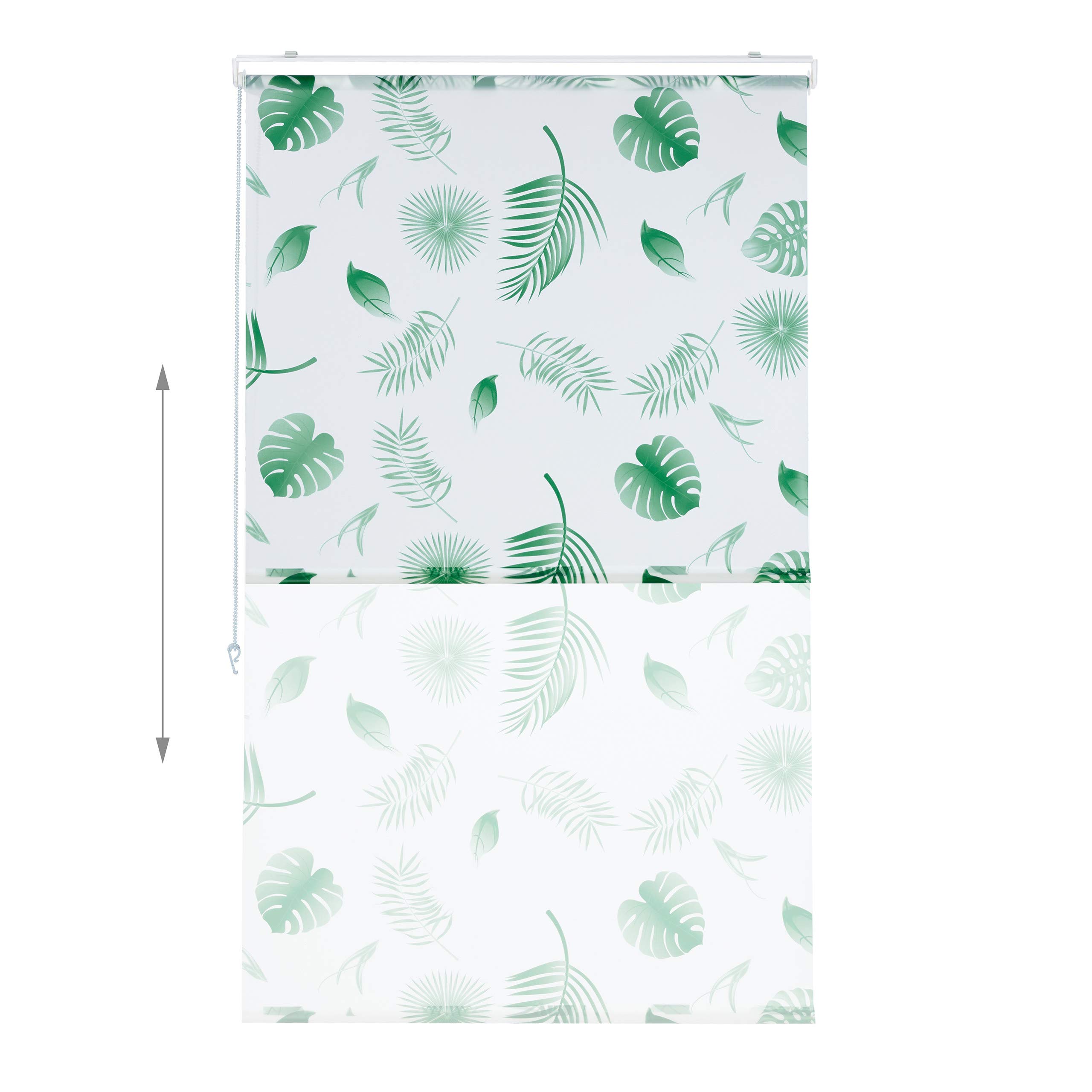relaxdays-duschrollo-bl-tter-100x240-cm-wei-gr-n image 6