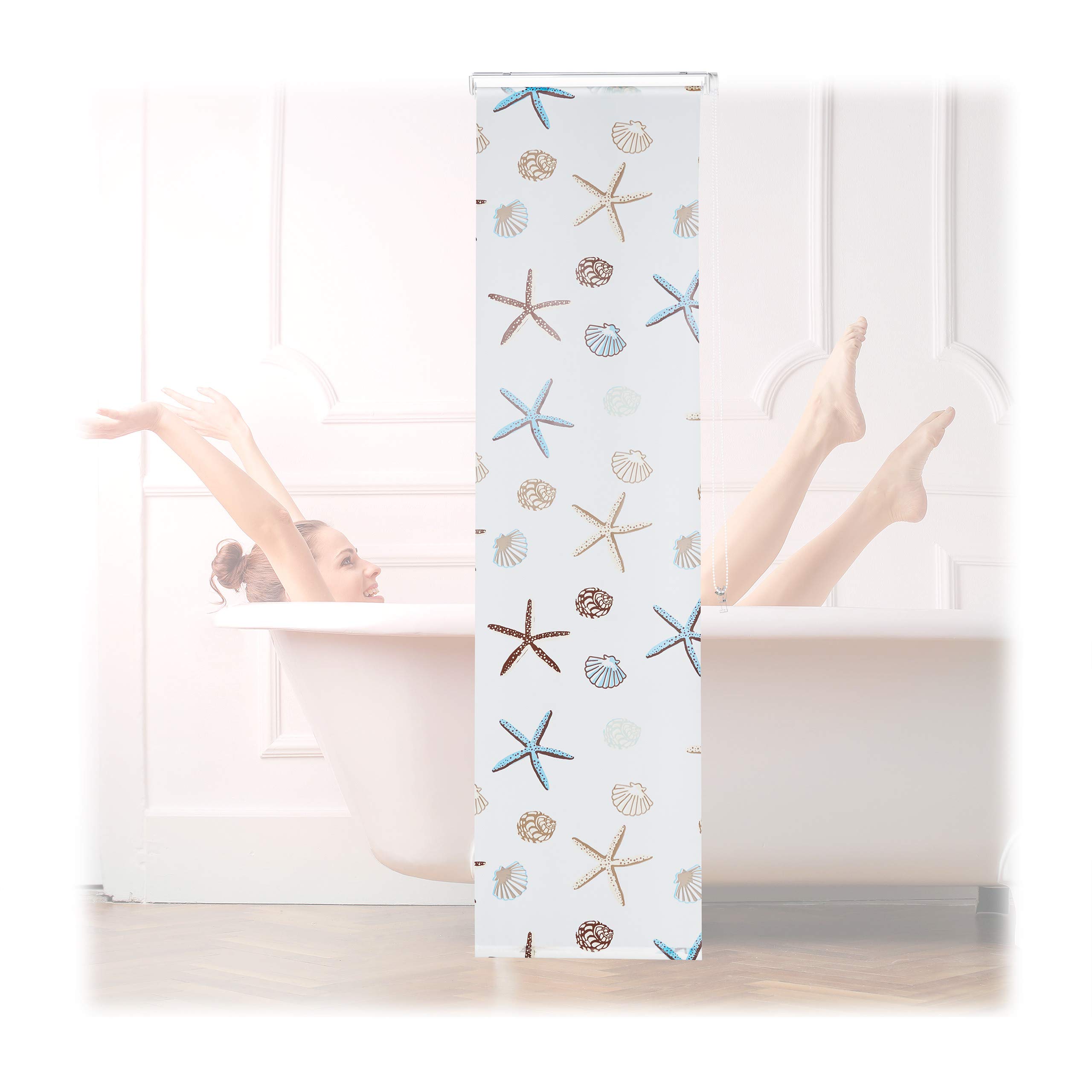 relaxdays-duschrollo-ocean-60-x-240-cm-semitransparent image 1