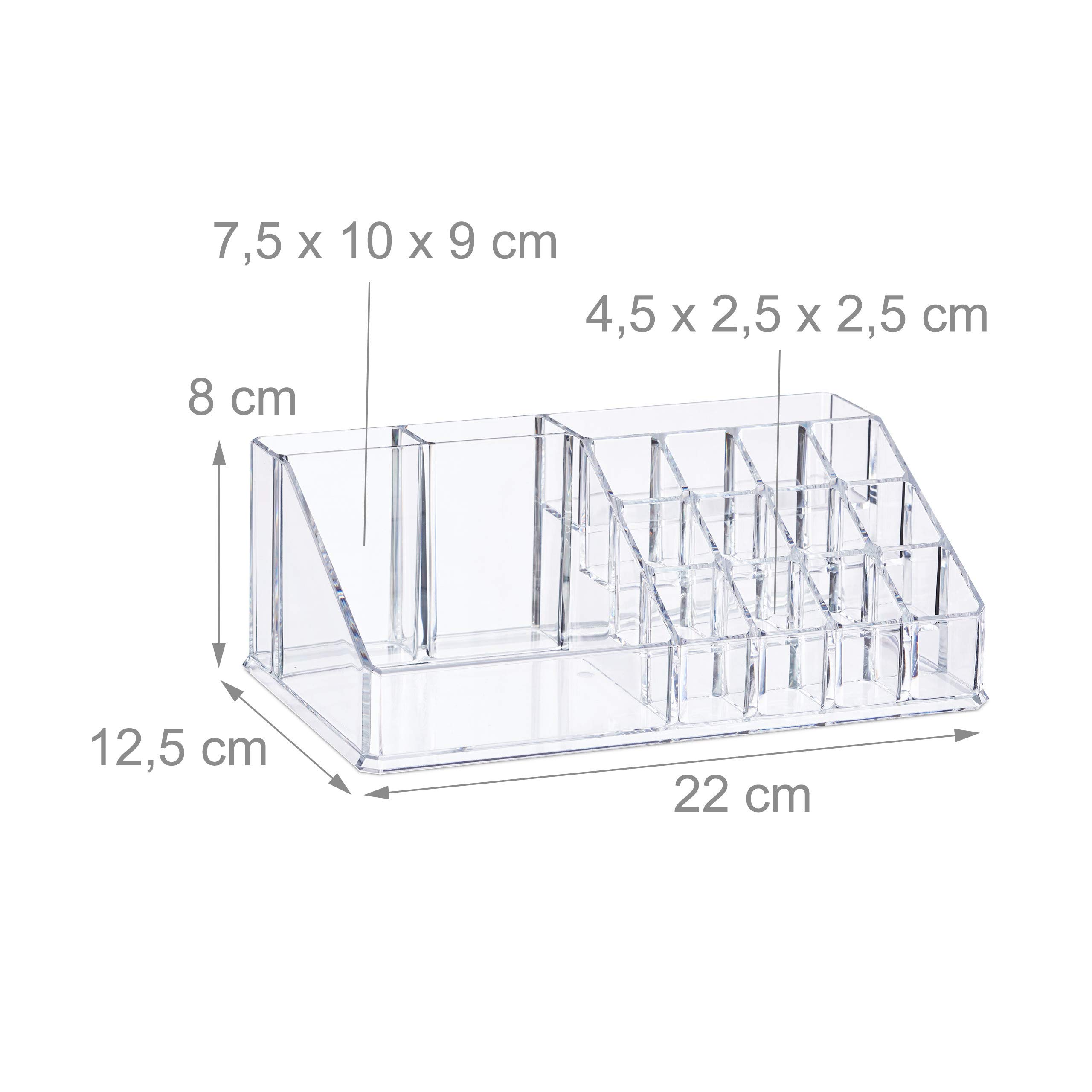 relaxdays-kosmetikorganizer-aus-acryl-transparent image 3