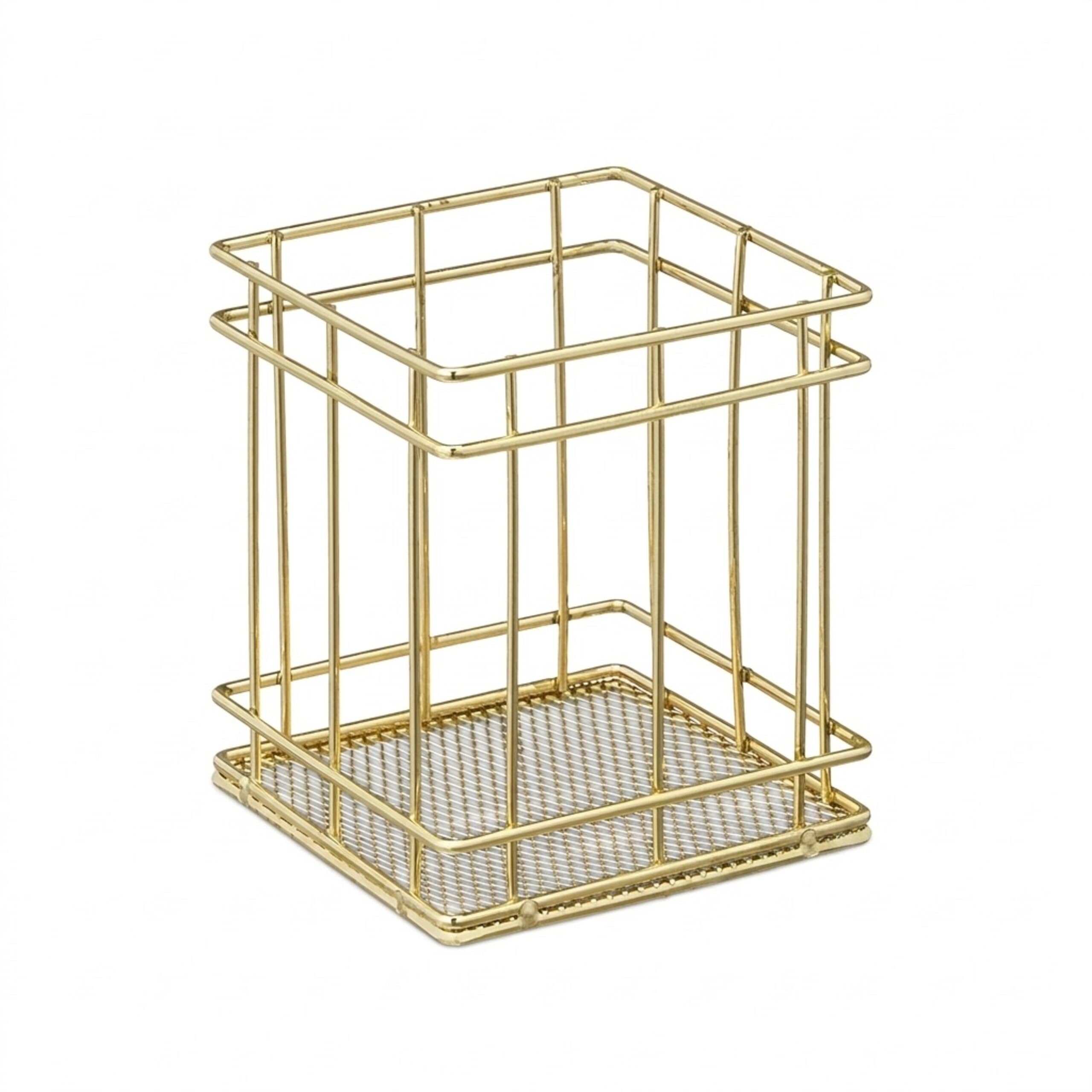relaxdays-stiftehalter-eckig-draht-gold-10x9x9-cm image 8