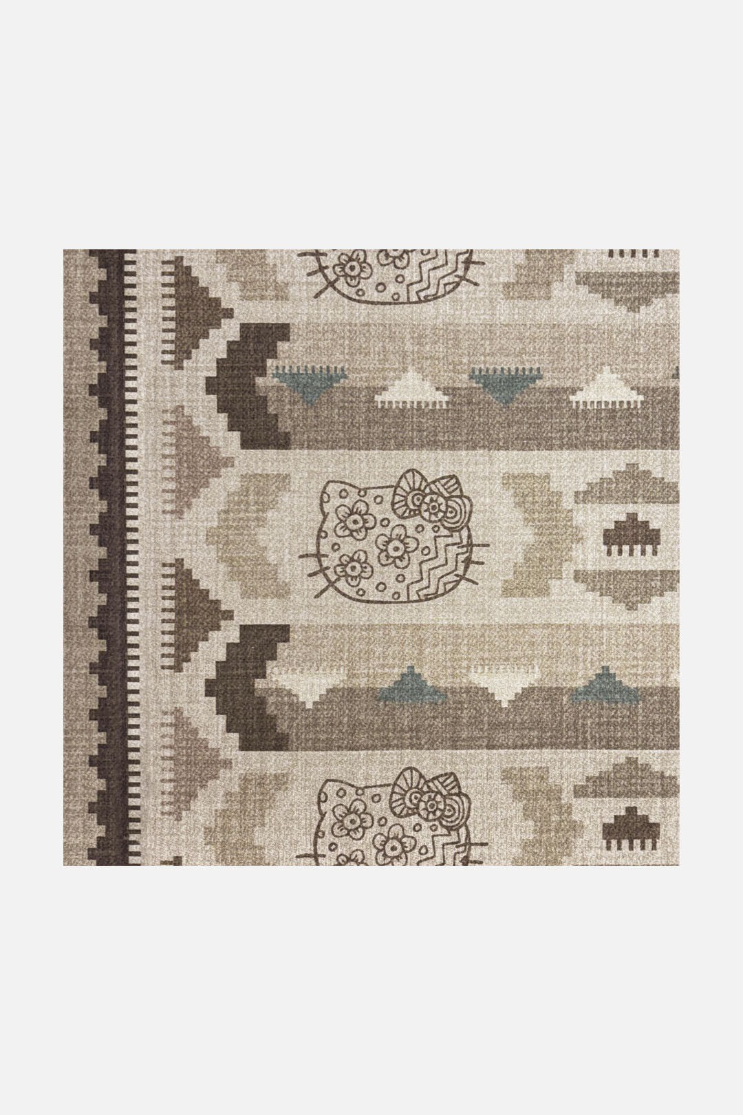 teppana-hello-kitty-kilim-mokka-teppich-waschbarer-kilim-teppich-braun image 7