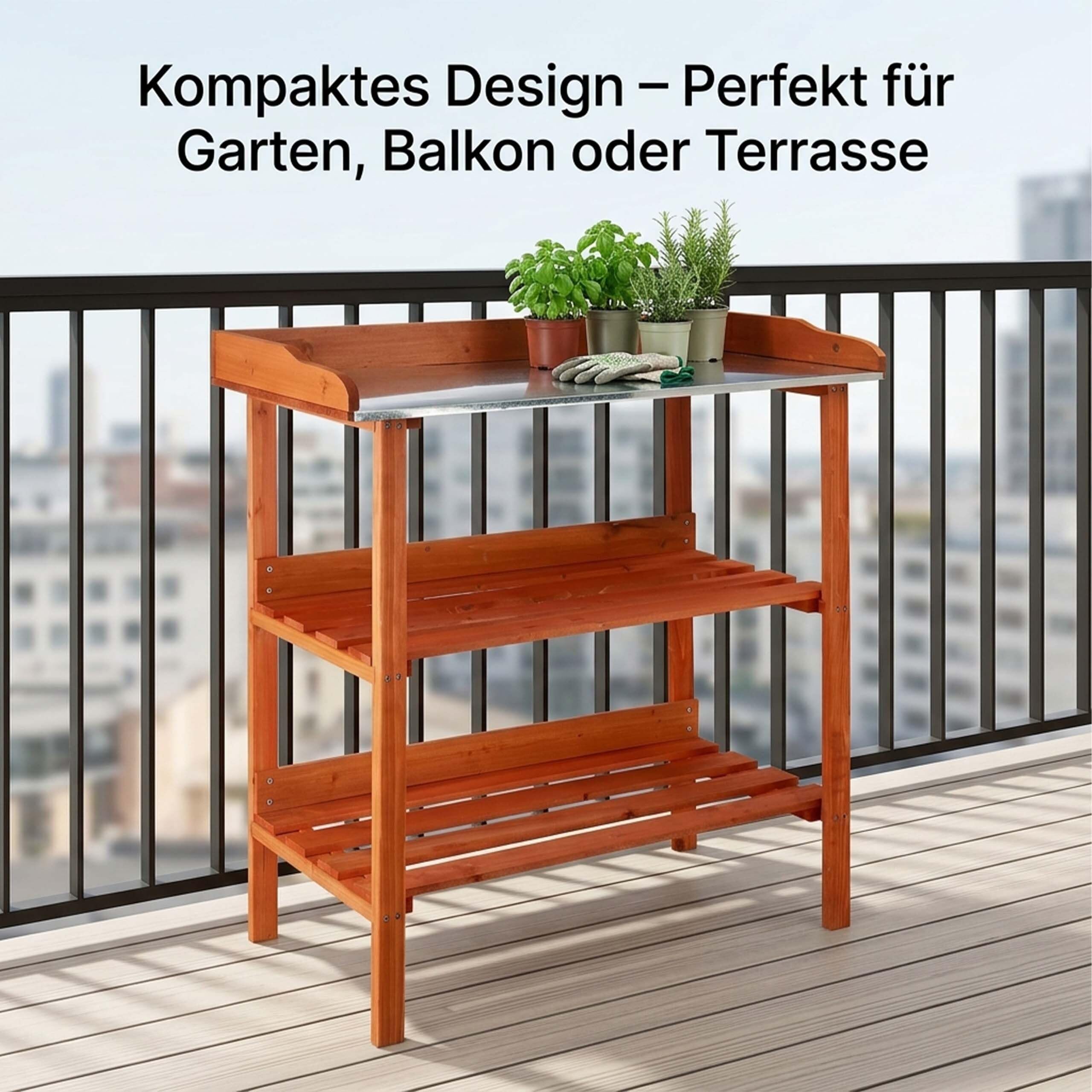 relaxdays-pflanztisch-holz-orange-g-rtnertisch-mit-metallplatte-87-5-x-91-8-x-41 image 2