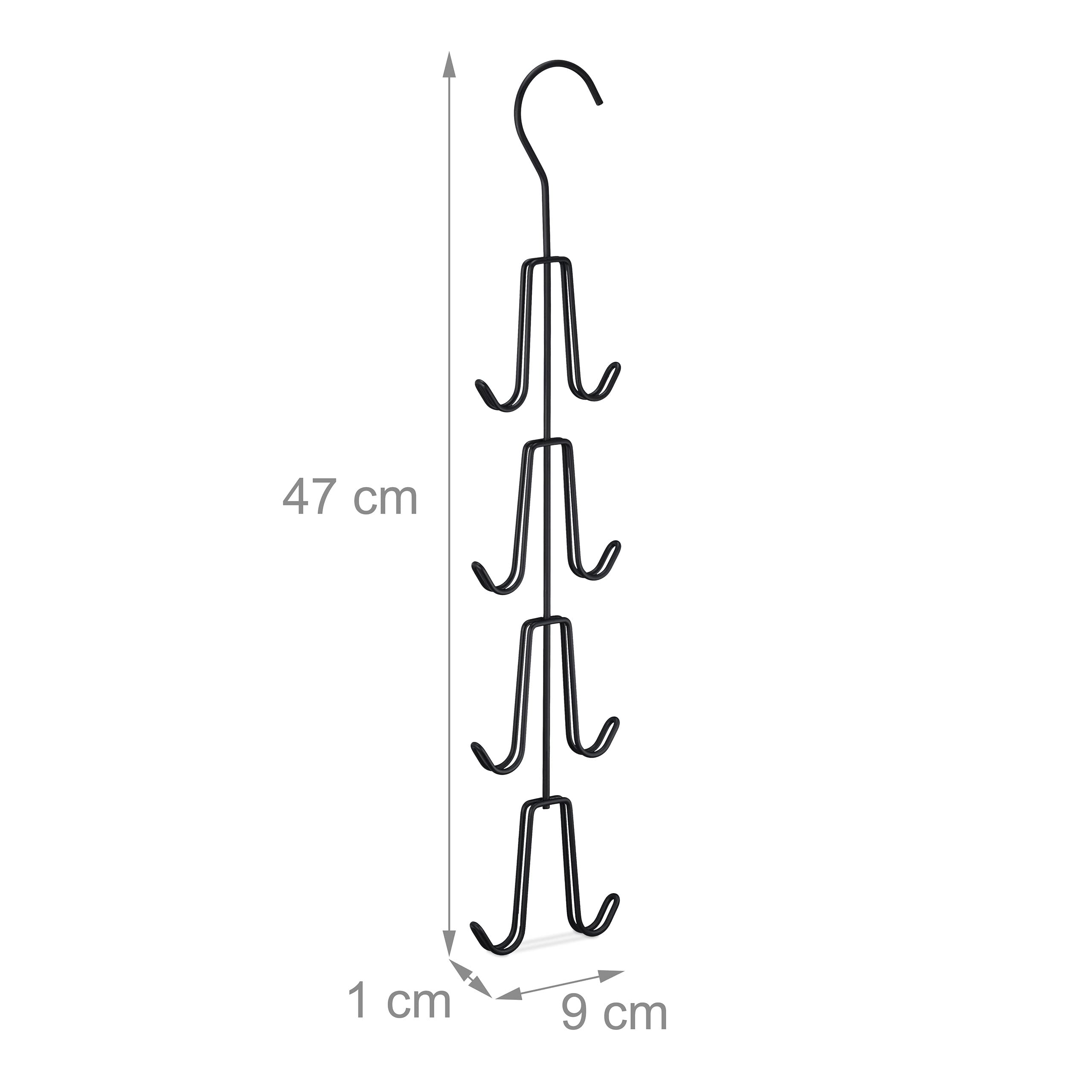 relaxdays-g-rtelhalter-3er-set-metall-kleiderb-gel-organizer-mit-8-haken-schwarz image 4