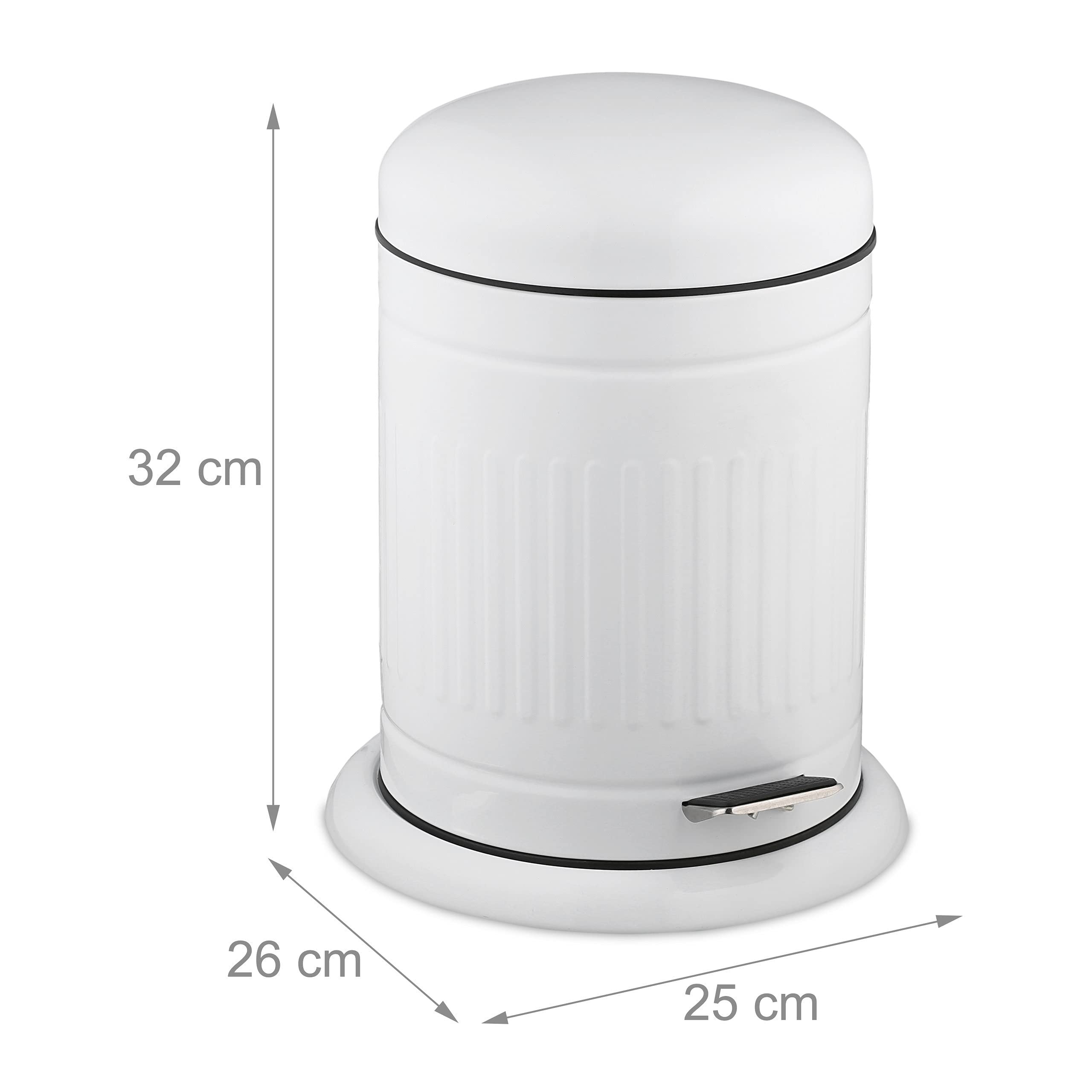 relaxdays-treteimer-5-liter-mit-absenkautomatik-in-wei image 4