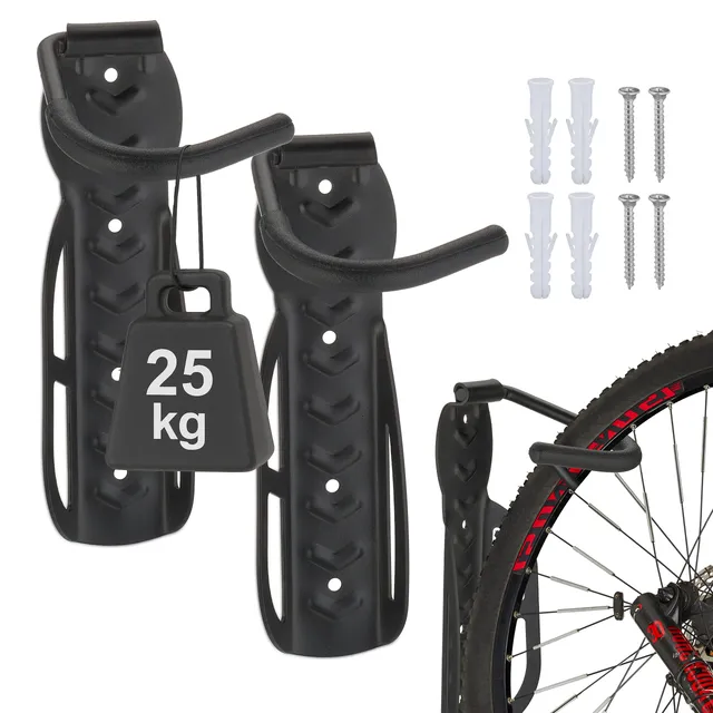 relaxdays-fahrradhalterung-2er-set-schwarz-fahrrad-wandhalterung-aus-100-stahl-b image 1