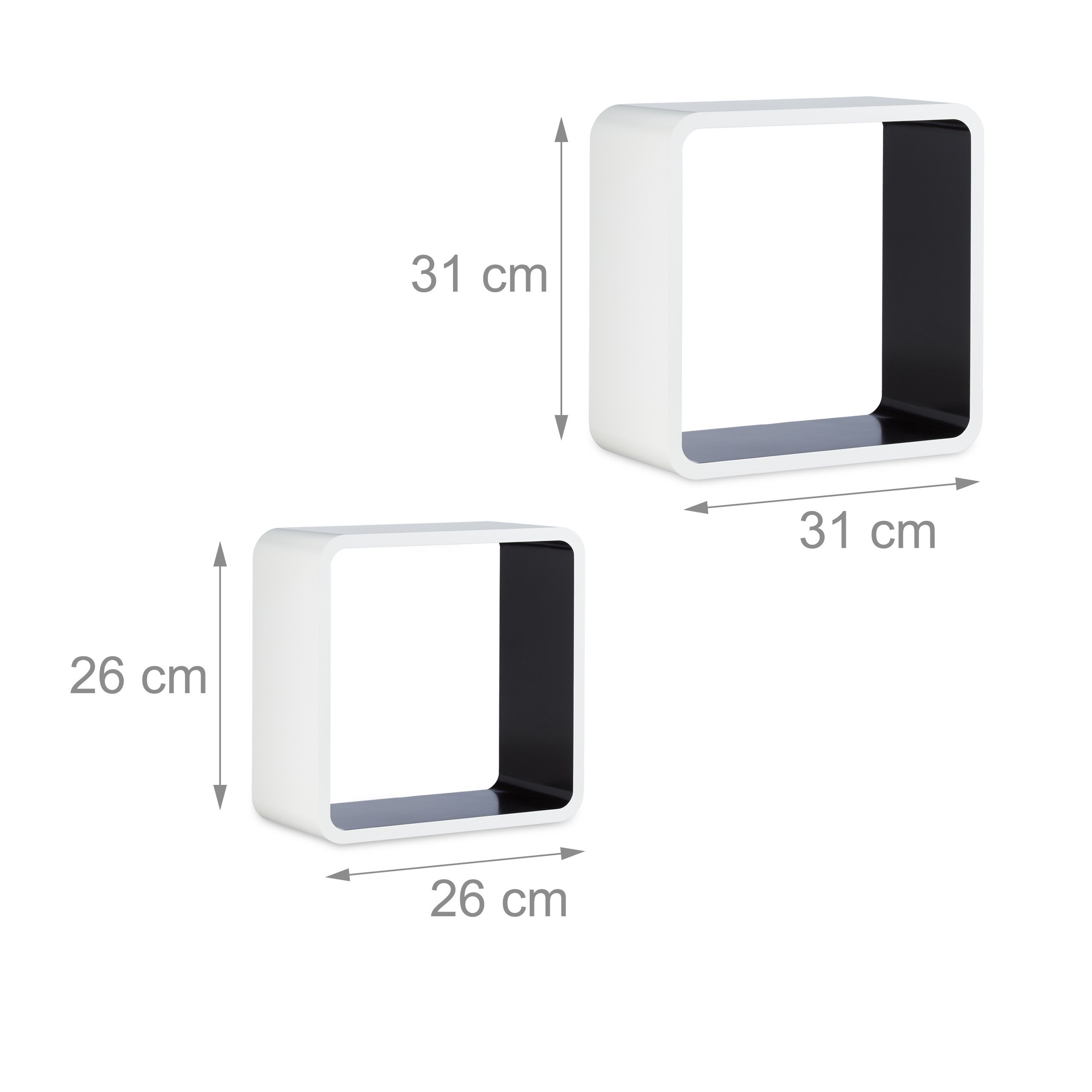relaxdays-wandregal-cube-im-4er-set-quadratische-mdf-wandboards-wei-schwarz-4-gr image 3