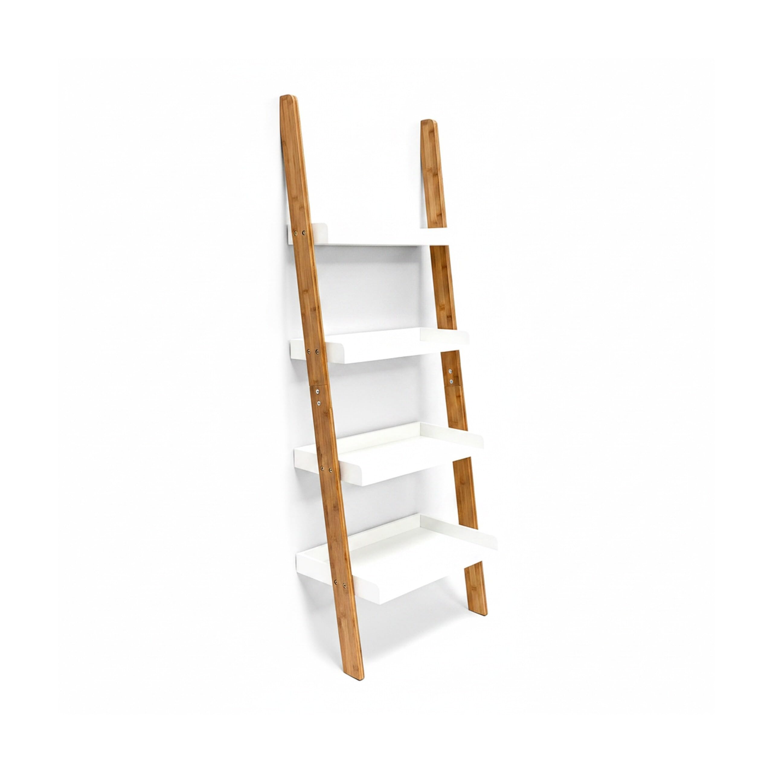 relaxdays-leiterregal-bamboo-4-ablagen-144x56x34-cm-natur-wei image 6