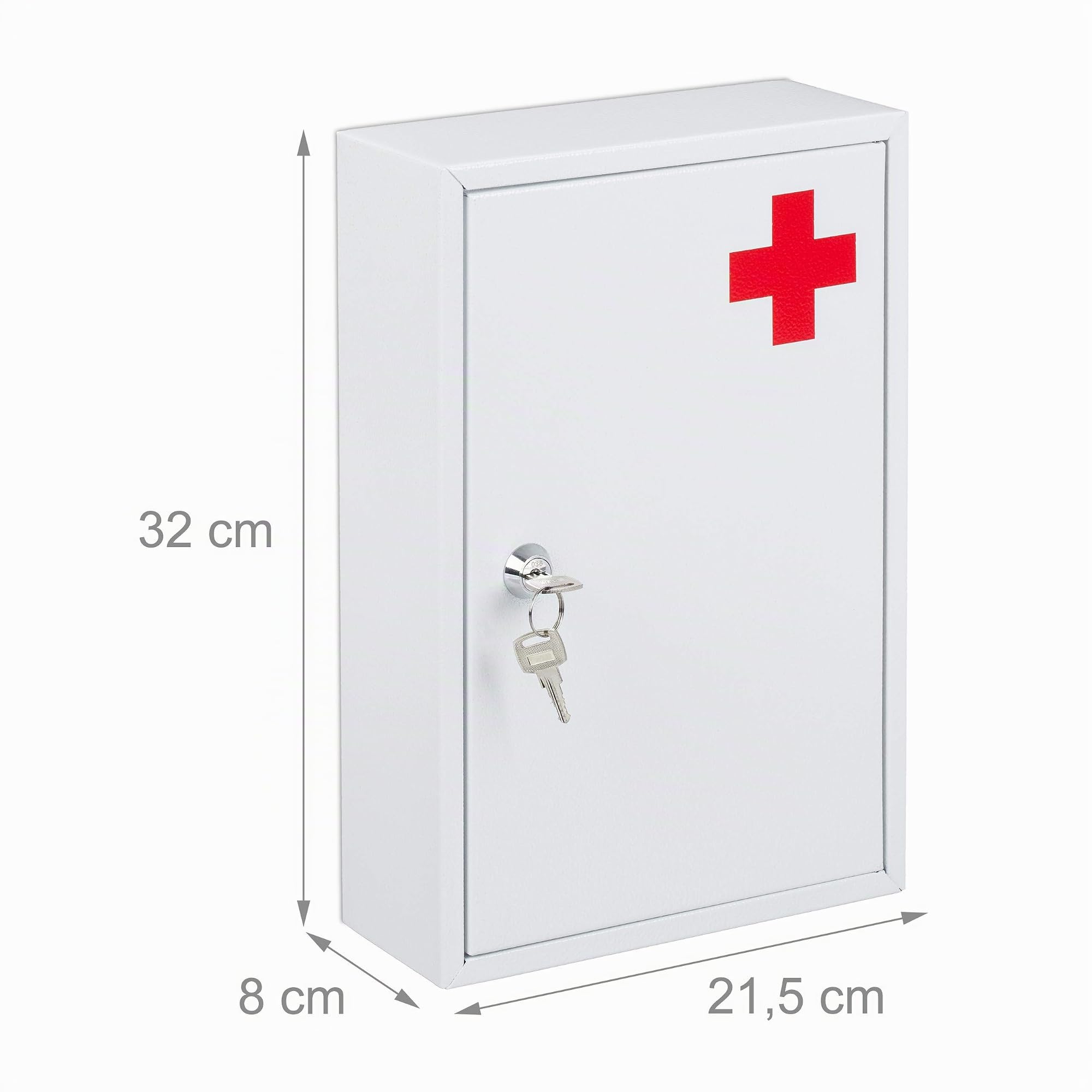 relaxdays-medizinschrank-abschlie-bar-wei-rot-32-cm image 3