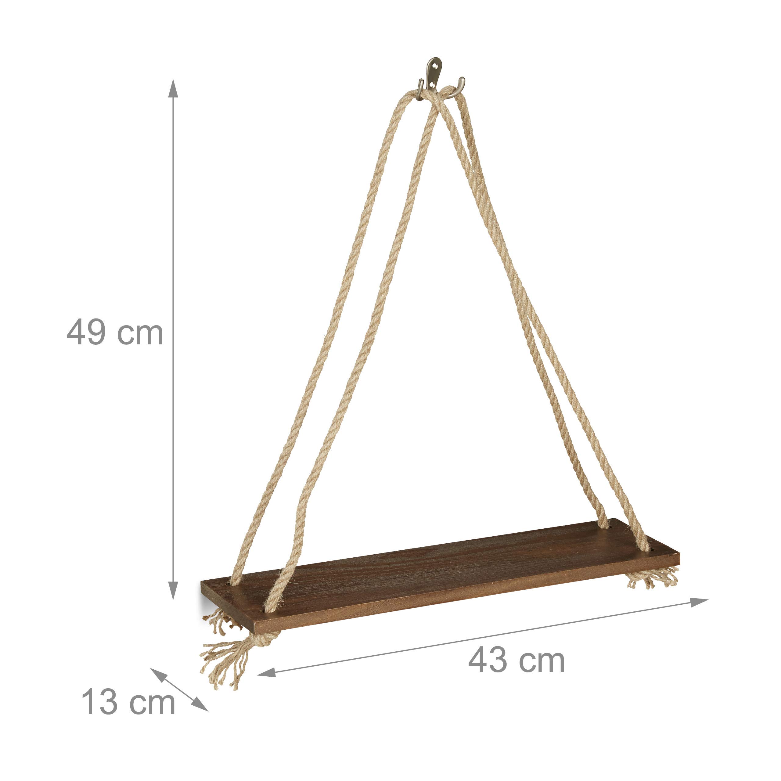 relaxdays-h-ngeregal-holz-2er-set-seil-regal-braun-49x43x13-cm image 3