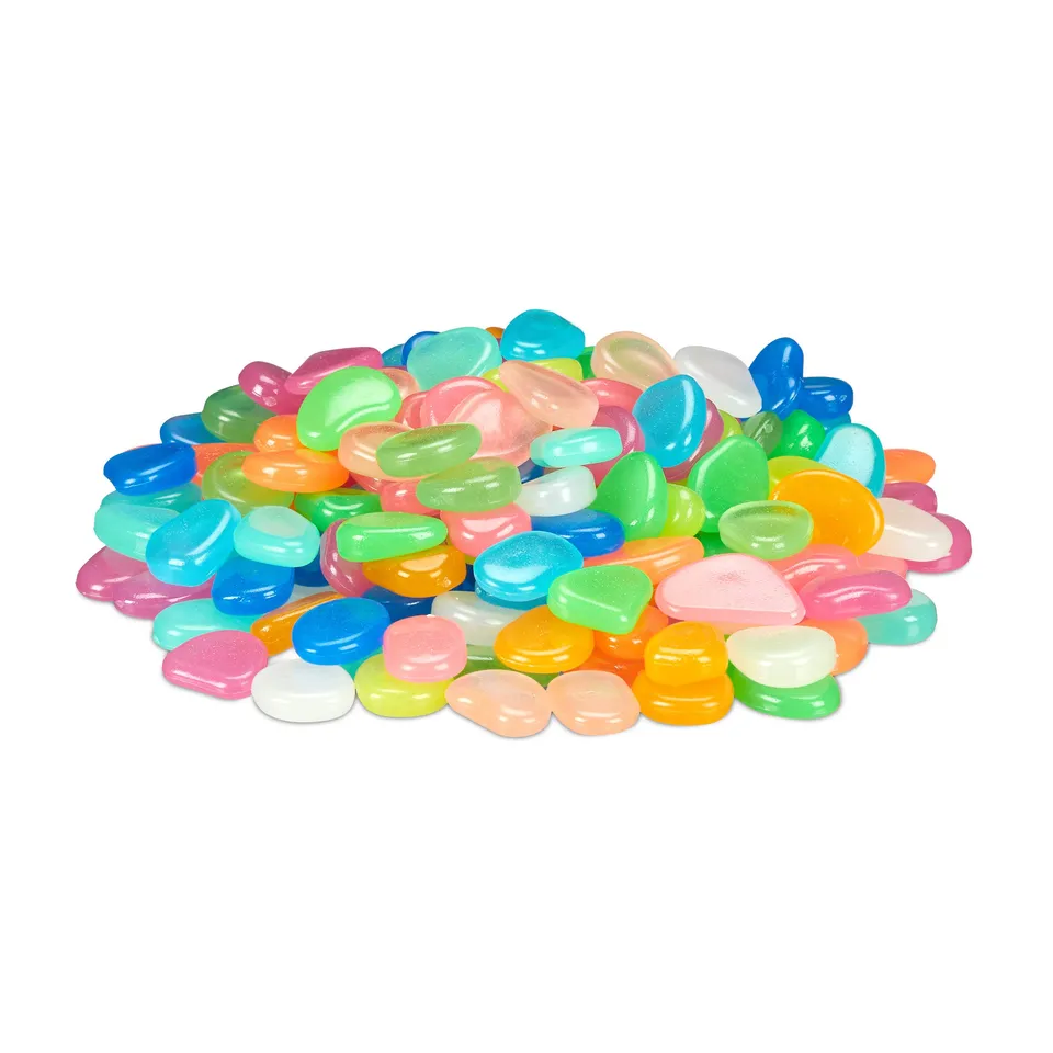 relaxdays-leuchtsteine-200-st-ck-fluoreszierend-bunt-2-3-cm image 1