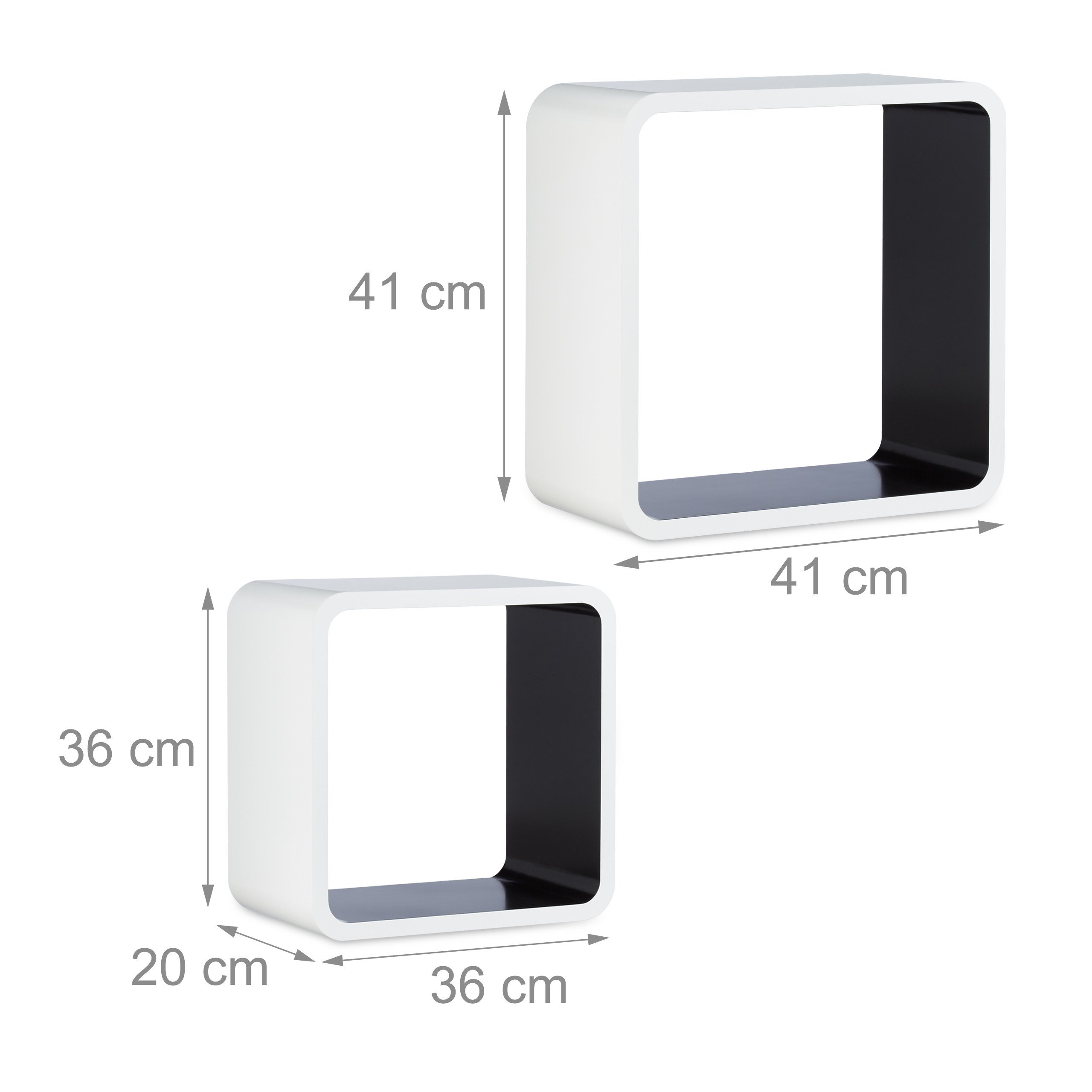 relaxdays-wandregal-cube-im-4er-set-quadratische-mdf-wandboards-wei-schwarz-4-gr image 4