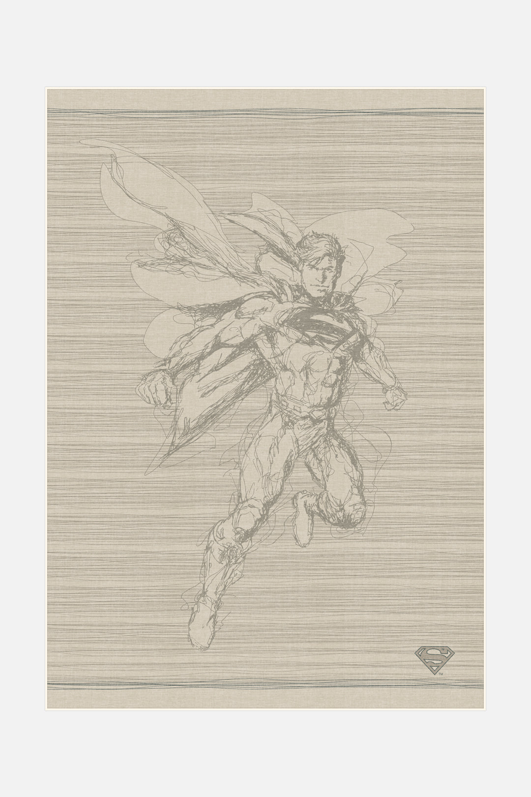 teppana-superman-skizze-beige-teppich image 1
