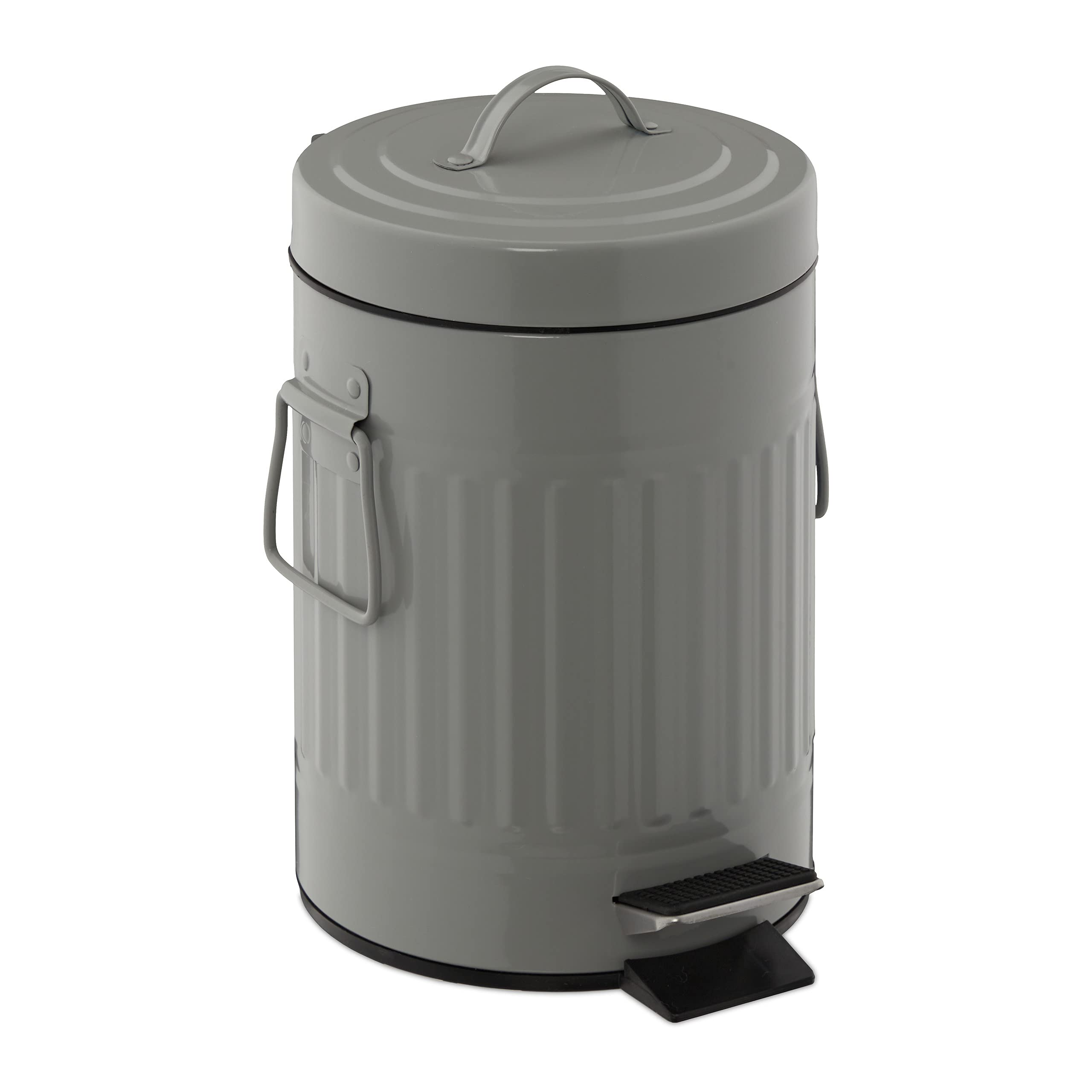 relaxdays-kosmetikeimer-3-liter-mit-absenkautomatik-metall-hellgrau image 1