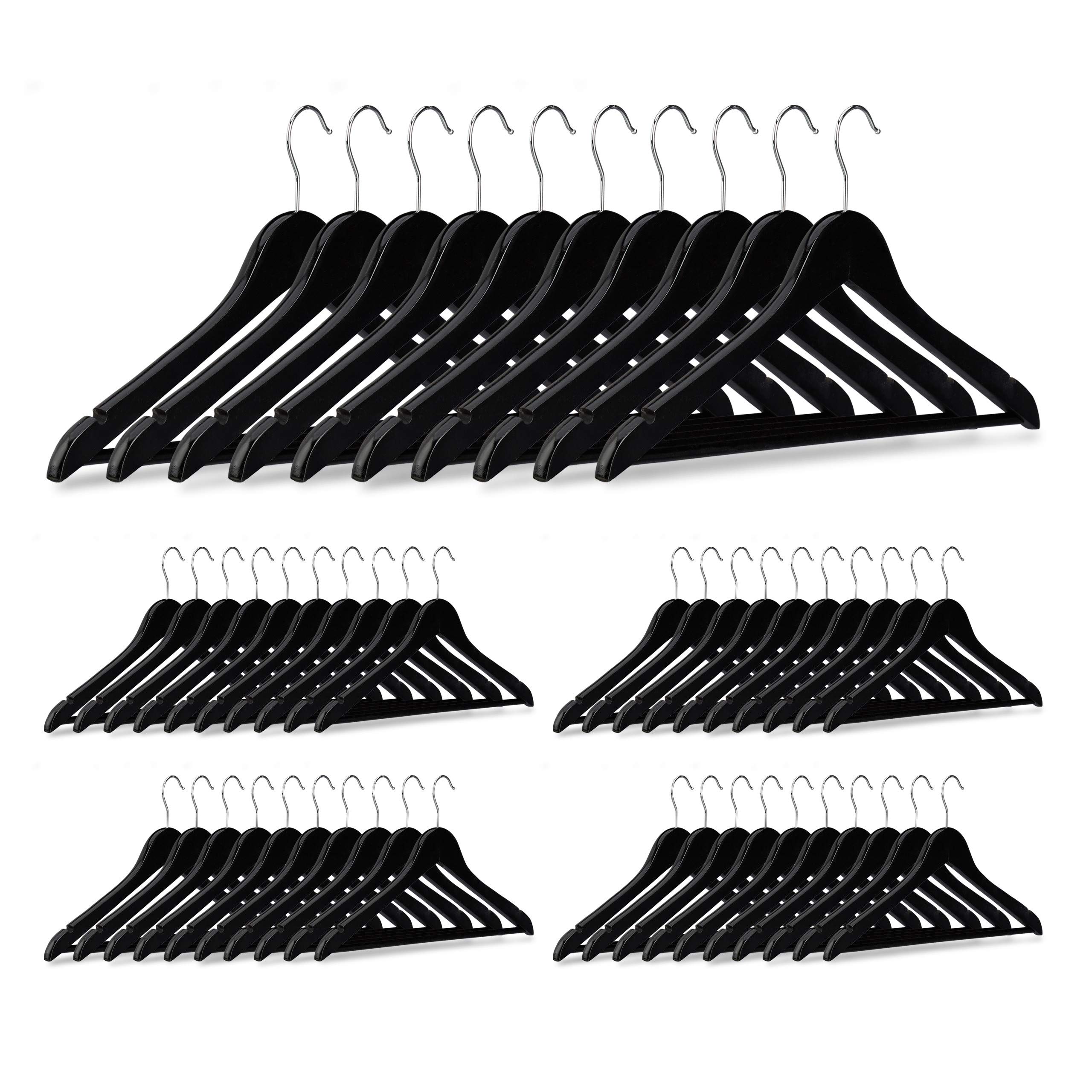 relaxdays-kleiderb-gel-holz-50er-set-schwarz-360-haken image 1