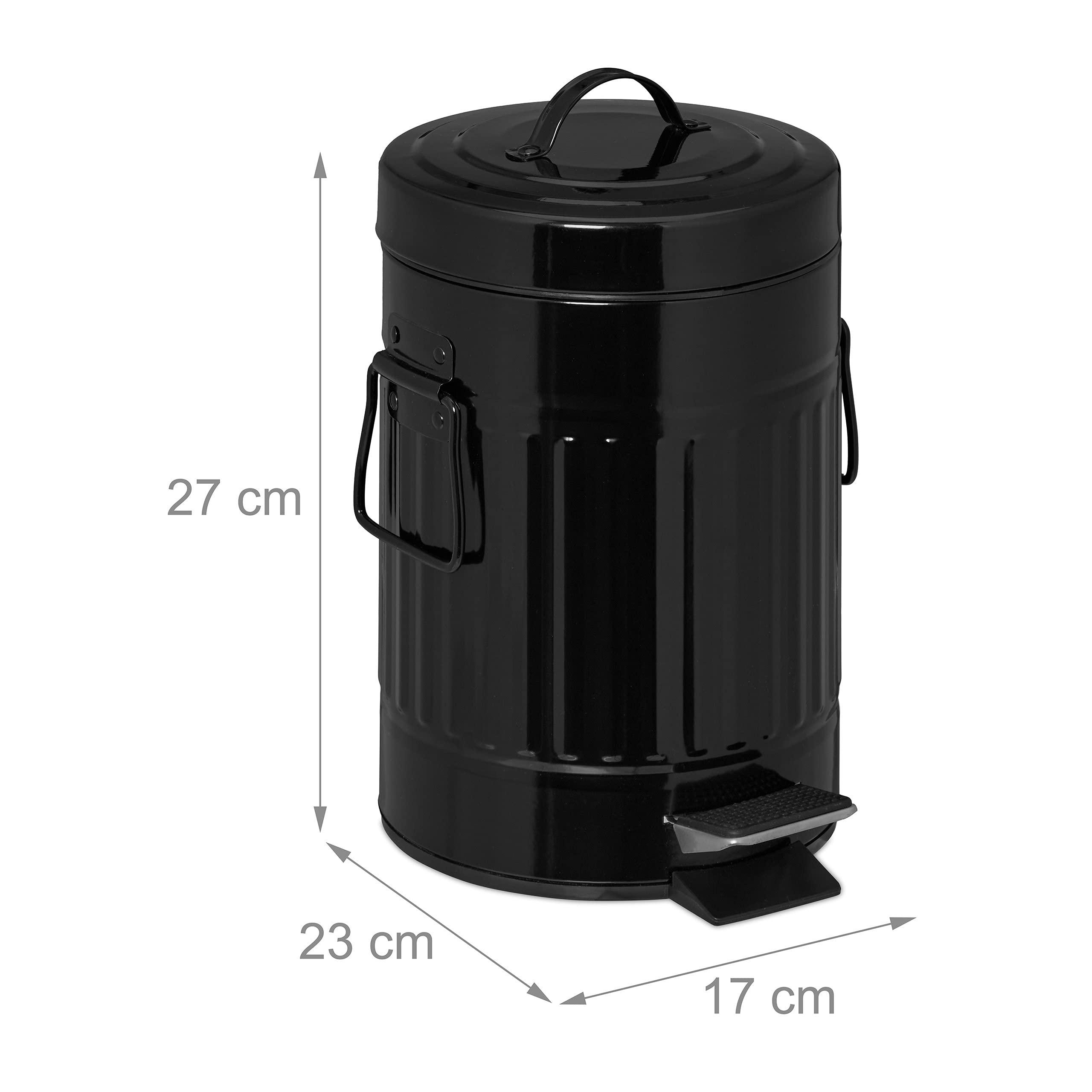 relaxdays-kosmetikeimer-3-l-metall-schwarz-mit-absenkautomatik image 4