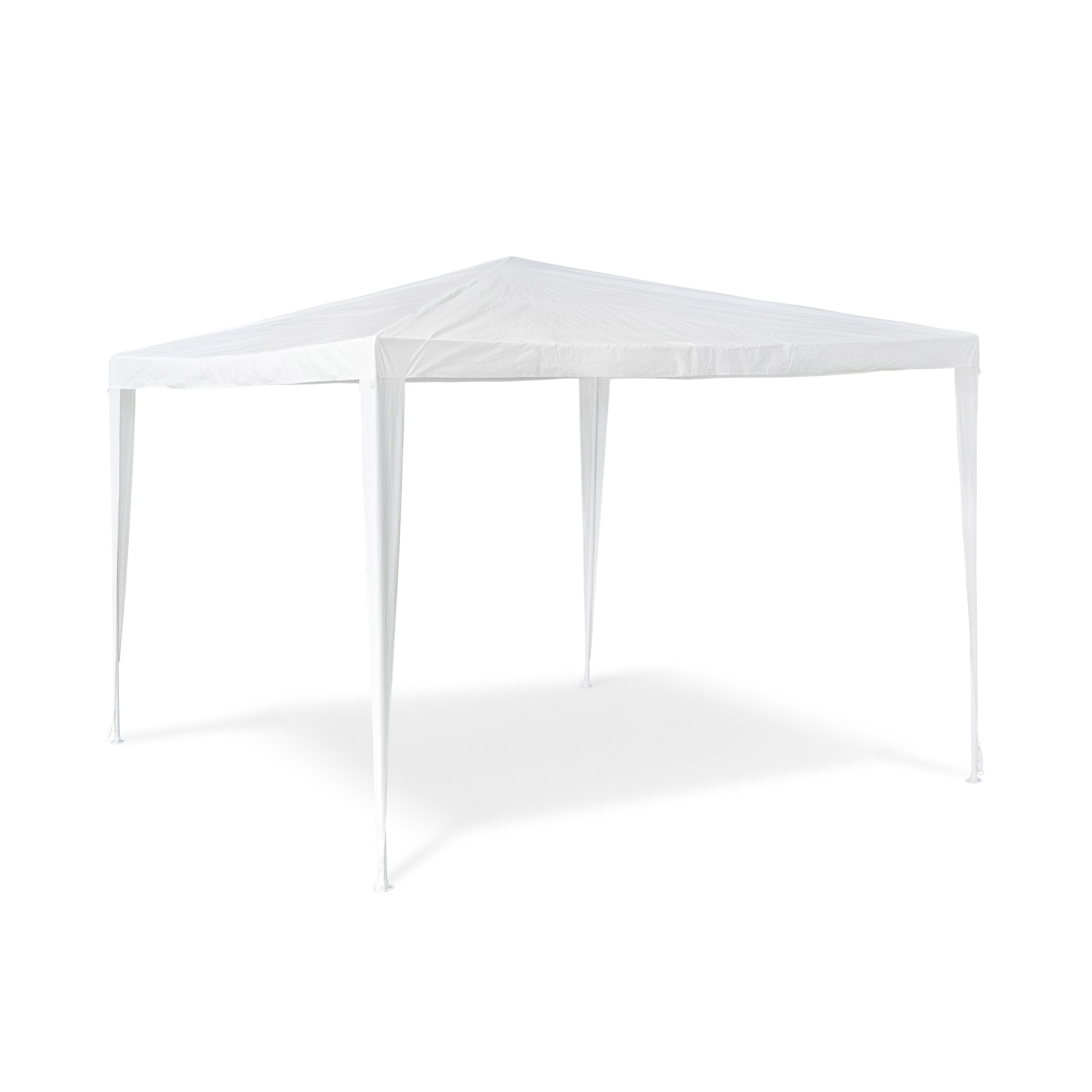 relaxdays-pavillon-zelt-3x3-m-pe-dach-stahlgestell-wei image 1