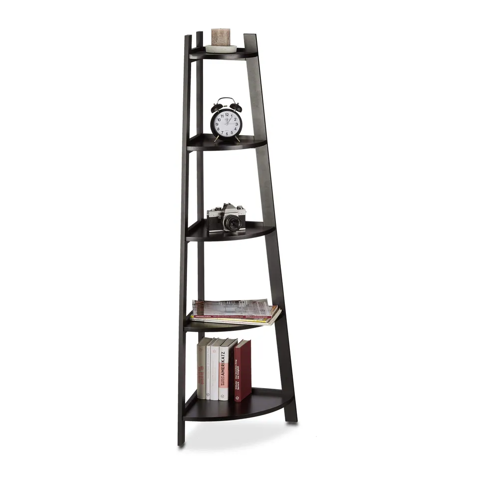 relaxdays-eckregal-rund-5-f-cher-standregal-144-x-53-x-37-cm-schwarz image 1