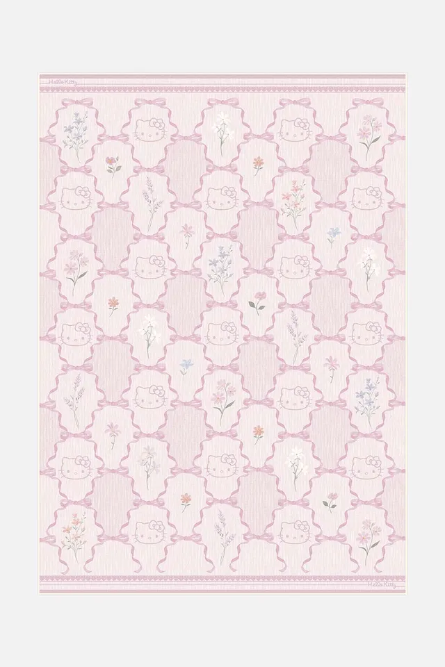teppana-hello-kitty-schleife-sakura-waschbarer-teppich image 1