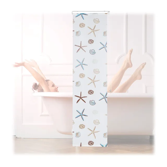 relaxdays-duschrollo-ocean-60-x-240-cm-semitransparent image 1