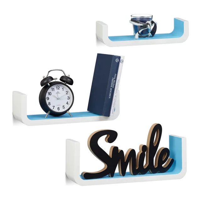 relaxdays-wandregal-u-form-3er-set-wei-blau-10-cm-tief-bis-39-5-cm-breit image 1