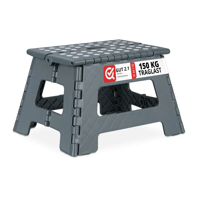 relaxdays-klapphocker-faltbar-22x35x28-cm-grau-bis-150-kg image 1