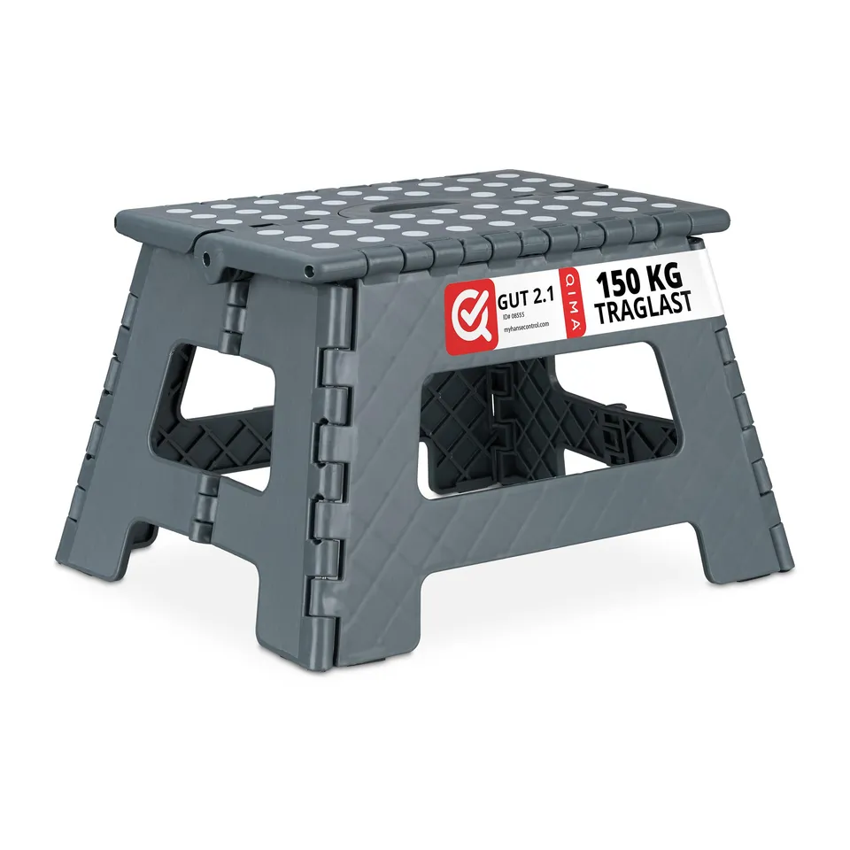 relaxdays-klapphocker-faltbar-22x35x28-cm-grau-bis-150-kg image 1