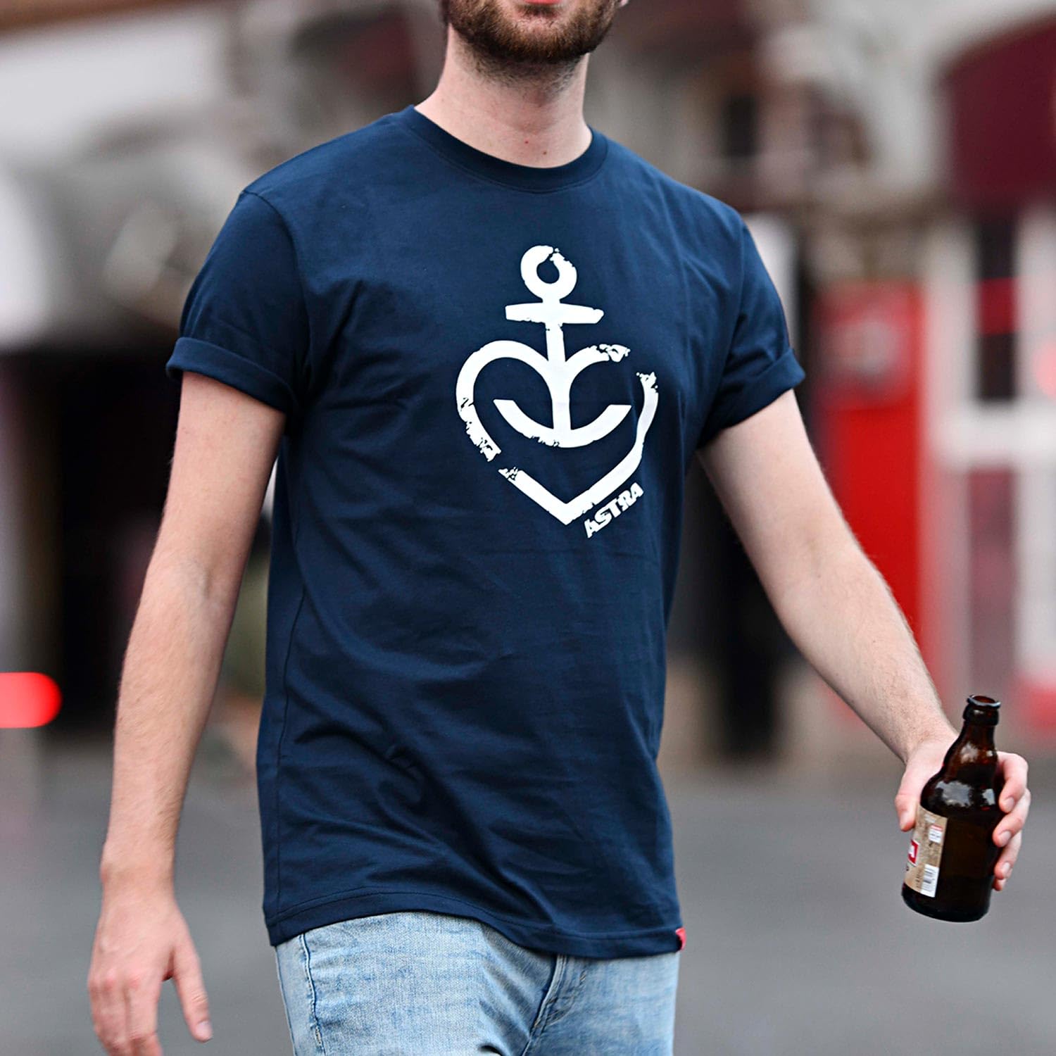 astra-herren-t-shirt-herzanker-navy-rot-basic-baumwolle image 2