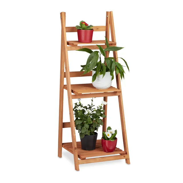 relaxdays-blumentreppe-holz-3-stufig-klappbar-107-5-x-41-x-40-cm-braun image 1