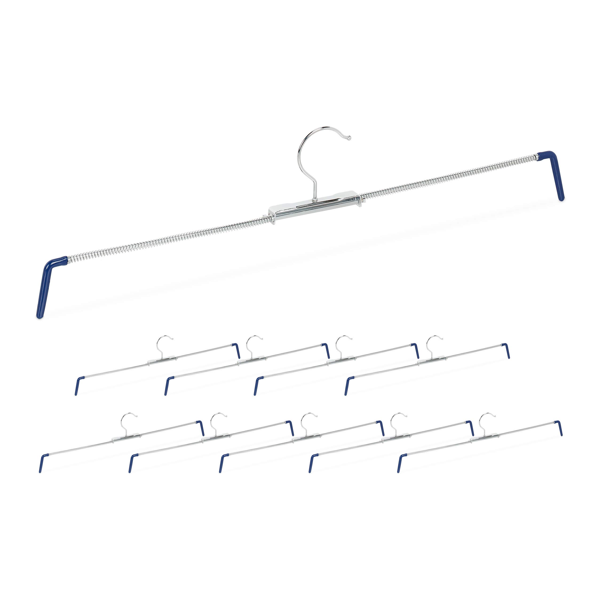 relaxdays-hosenspannb-gel-10er-set-metall-silber-blau-rutschhemmend image 1