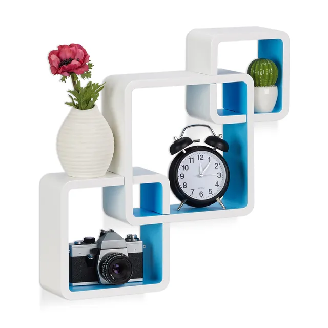 relaxdays-wandregal-f-cher-3-teilig-wei-blau-mdf-h-ngeregal image 1