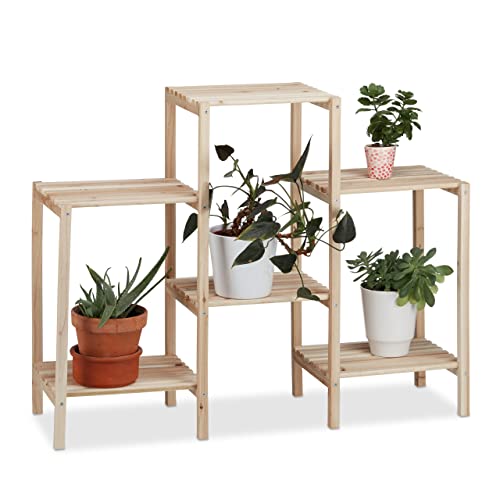 relaxdays-pflanzenregal-holz-natur-blumenregal-70-x-89-x-27-cm-massiv image 6