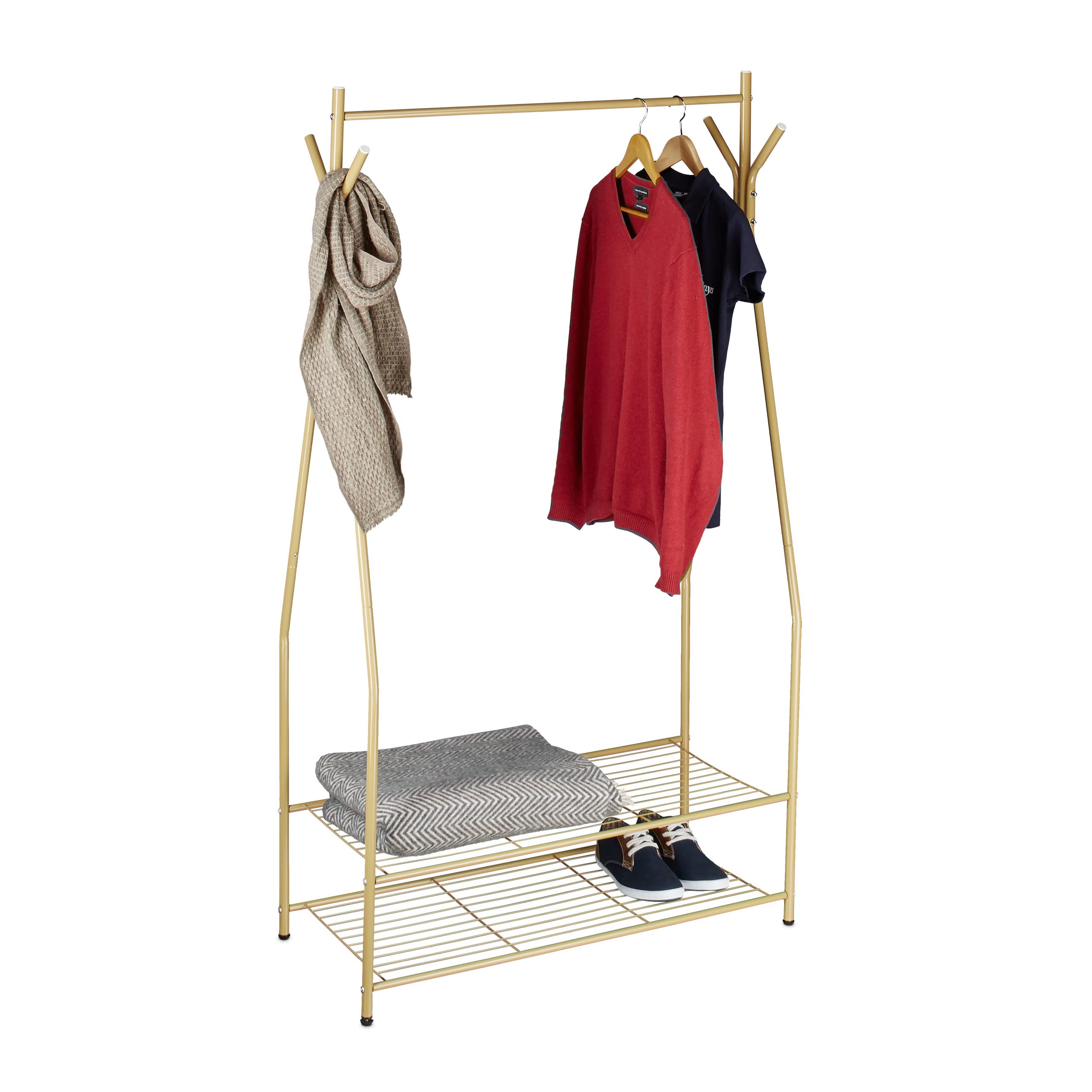 relaxdays-kleiderst-nder-sandra-mit-schuhablage-metall-wei-grau-162-x-90-x-40-cm image 6
