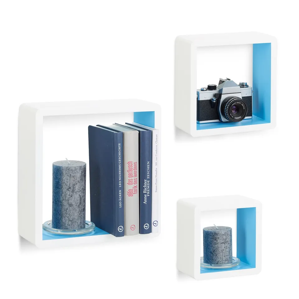 relaxdays-wandregal-cube-3er-set-quadratische-mdf-wandboards-wei-blau image 1