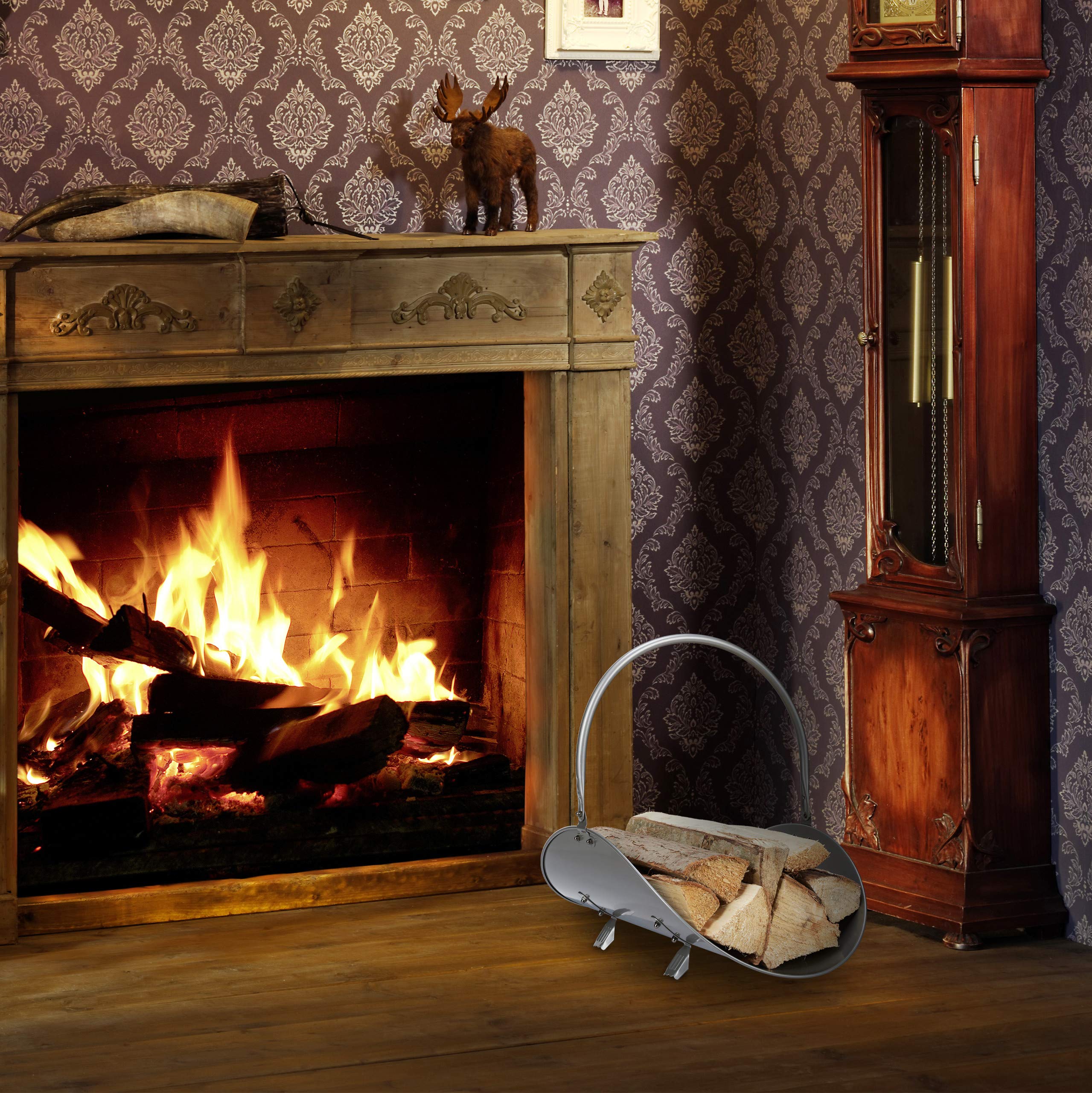 relaxdays-kaminholzkorb-metall-oval-43x34x48cm-silber image 5