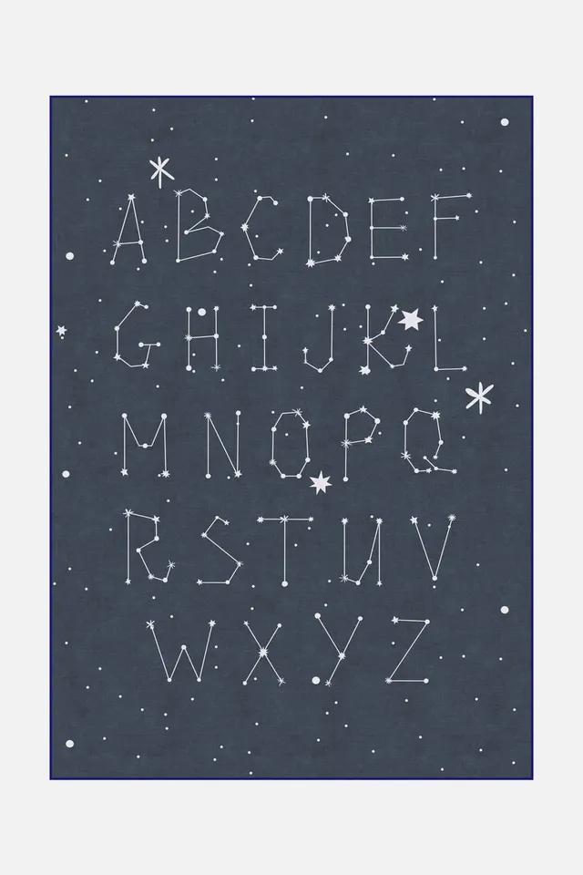 teppana-stern-alphabet-teppich-waschbar-kinder-blau image 1