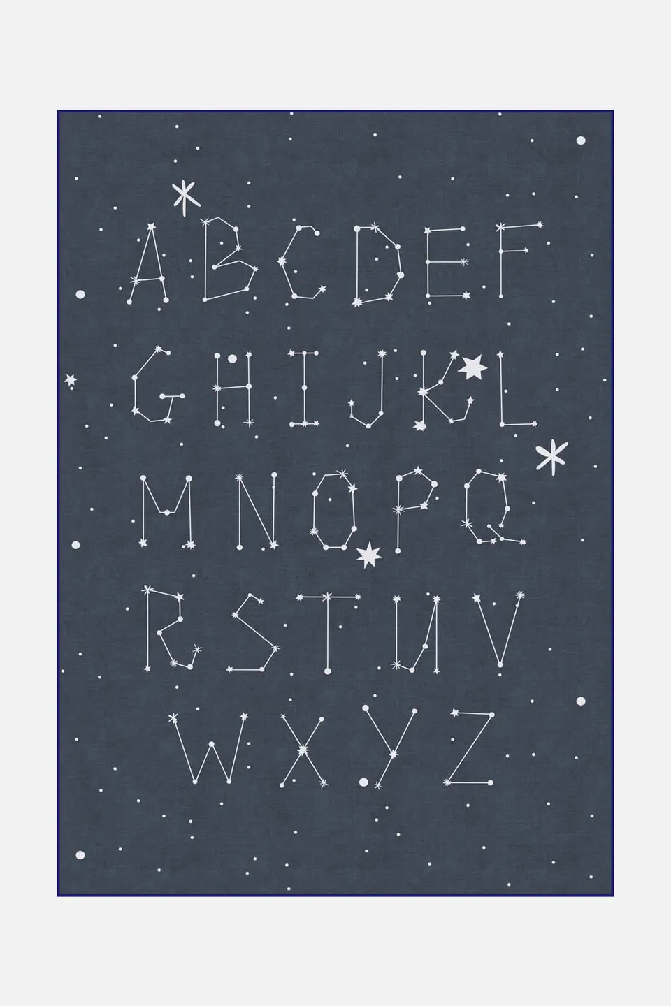 teppana-stern-alphabet-teppich-waschbar-kinder-blau image 1