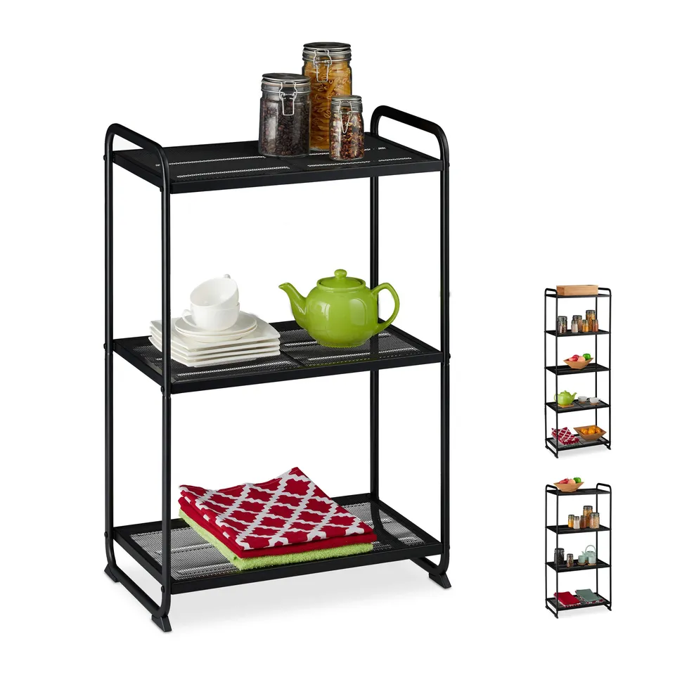 relaxdays-regal-metall-schwarz-88-5x58x34-cm-standregal-3-ablagen image 1
