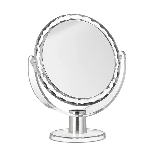 relaxdays-kosmetikspiegel-mit-vergr-erung-rund-transparent image 1