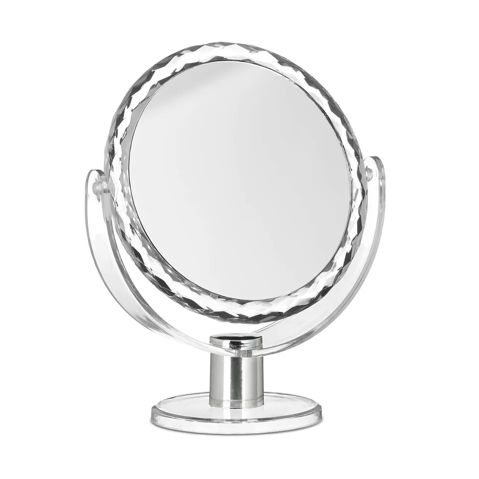 relaxdays-kosmetikspiegel-mit-vergr-erung-rund-transparent image 1