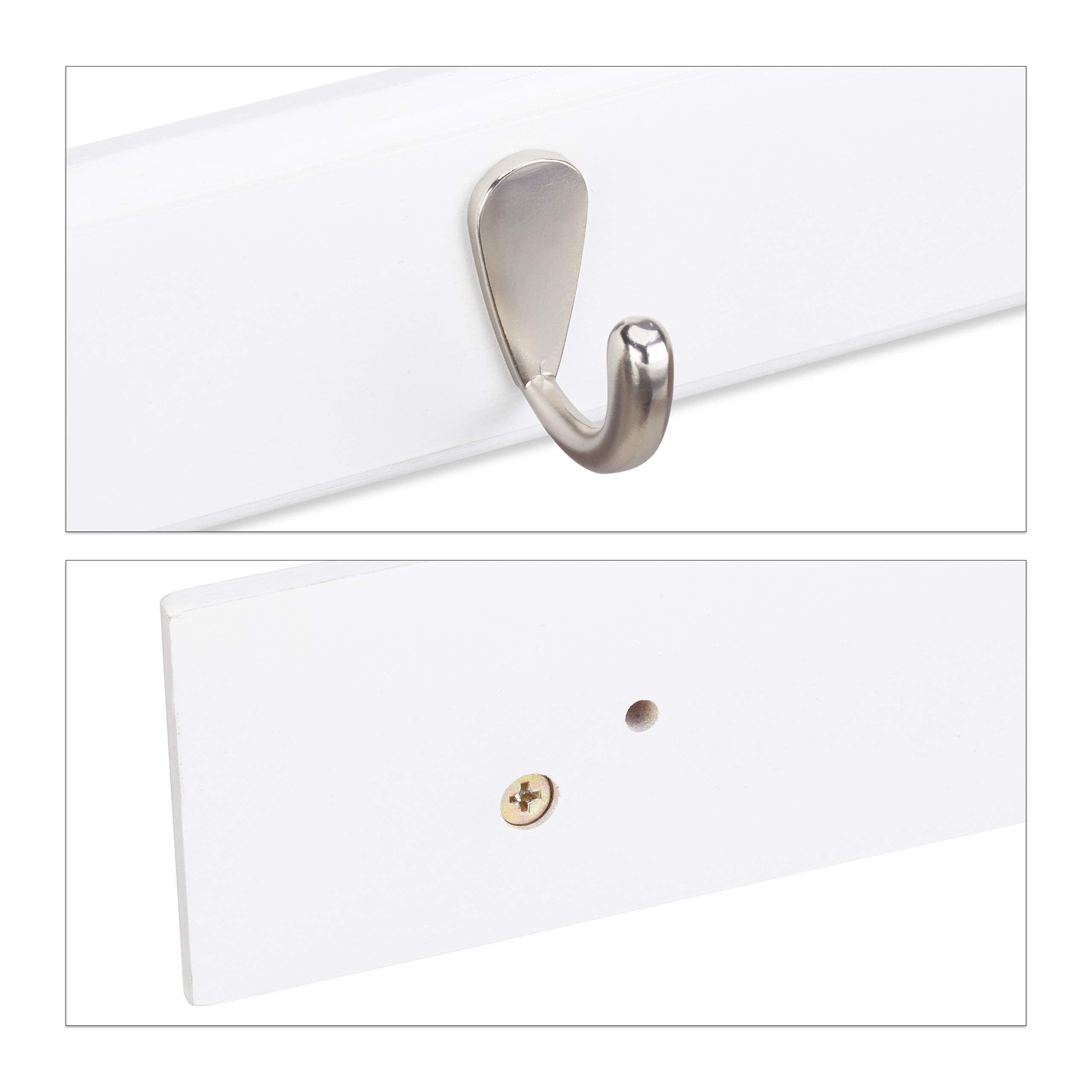relaxdays-hakenleiste-bambus-wei-schmal-mit-6-metallhaken-88-cm image 6