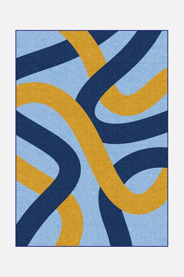 teppana-roxy-meergold-teppich-waschbarer-blau-gold-teppich image 1