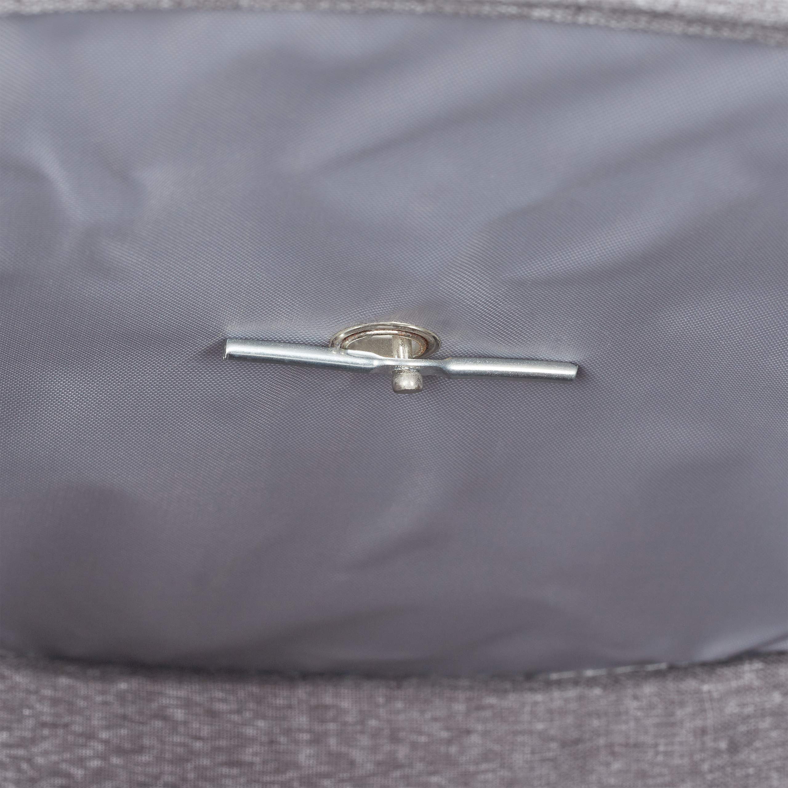relaxdays-h-ngeregal-f-r-kleiderschrank-5-f-cher-30-netztaschen-grau image 8