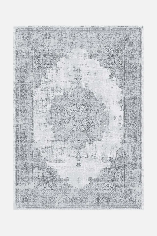 teppana-helia-grau-teppich-waschbarer-indoor-teppich-modern-boho image 1