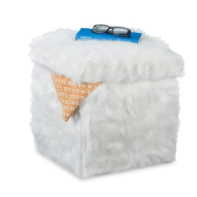 relaxdays-sitzw-rfel-fell-faltbar-40l-wei-39x38x38-cm image 1