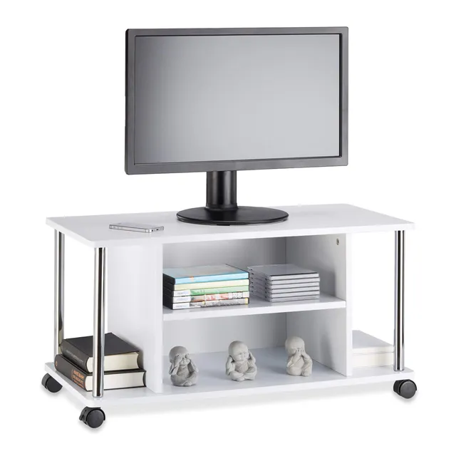 relaxdays-fernsehtisch-wei-tv-rack-rollbar-mdf-80-cm image 1